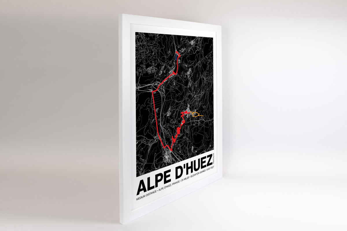 Alpe d'Huez Triathlon Medium Distance Poster - Grid Style