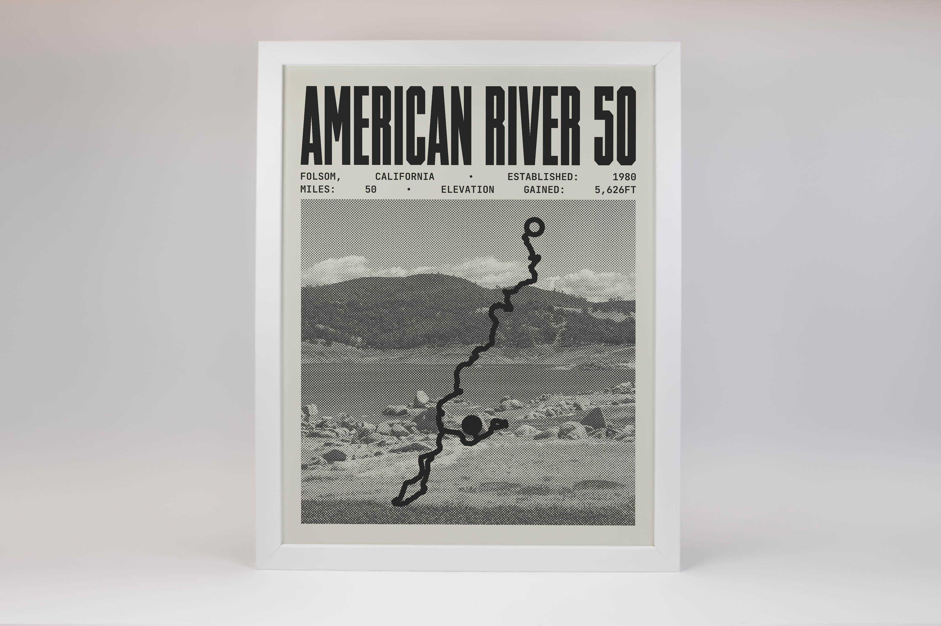 American River 50 Endurance Run Poster