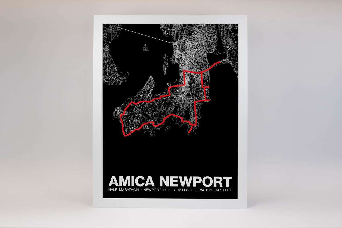 Amica Newport Half Marathon Poster - Grid Style