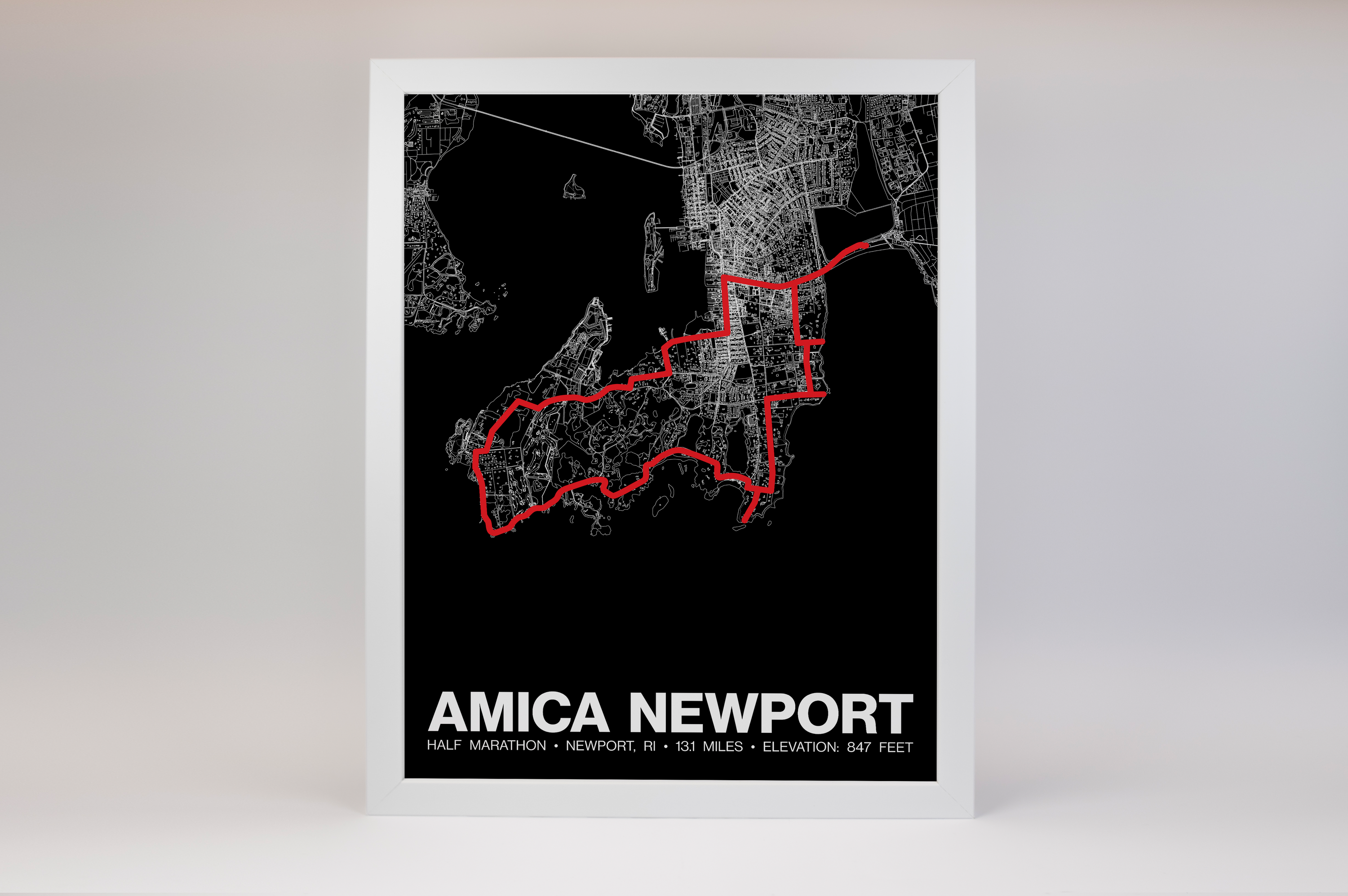 Amica Newport Half Marathon Poster - Grid Style