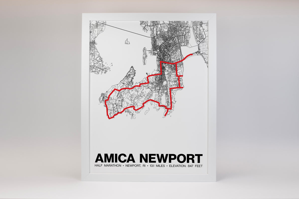 Amica Newport Half Marathon Poster - Grid Style