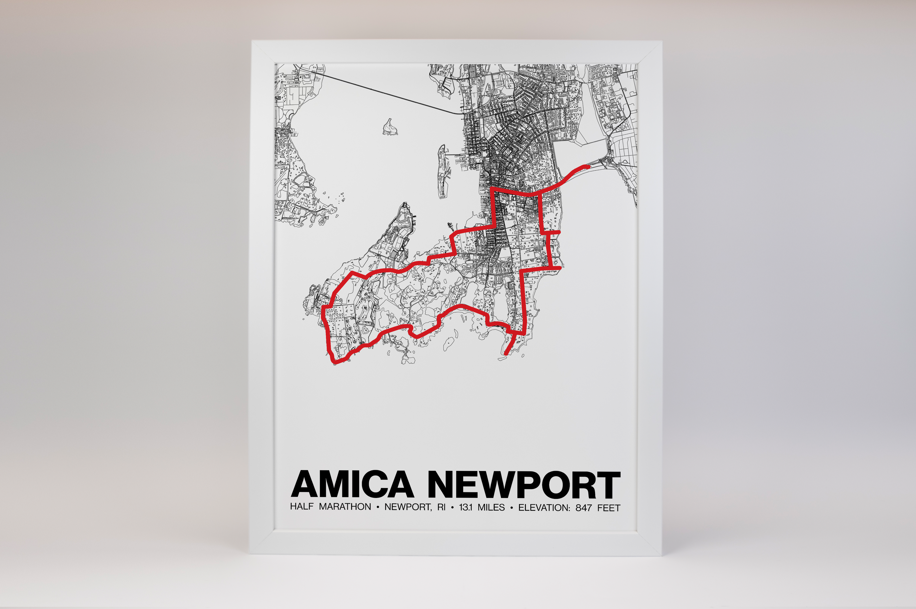 Amica Newport Half Marathon Poster - Grid Style