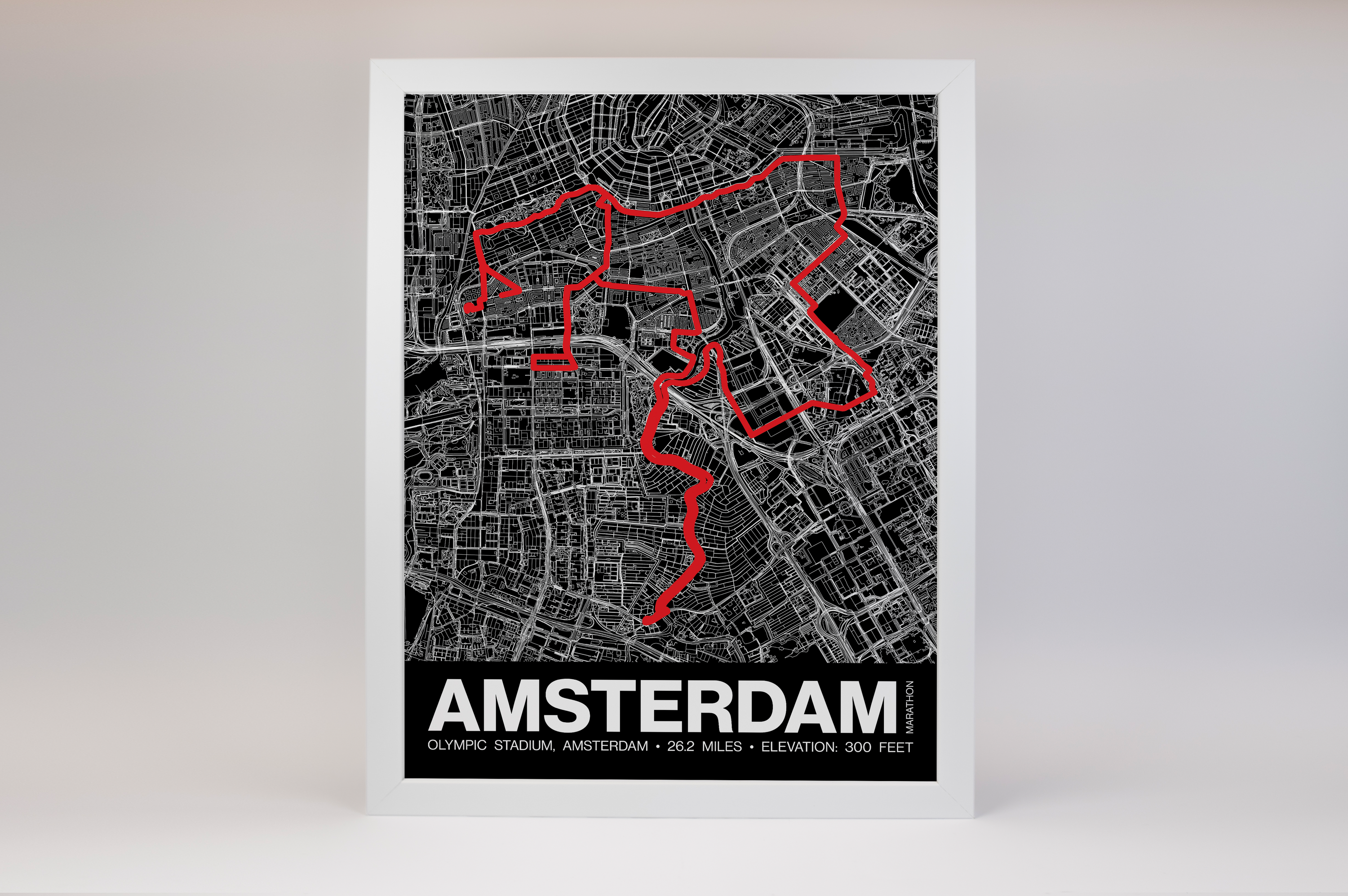 Amsterdam Marathon Poster - Grid Style