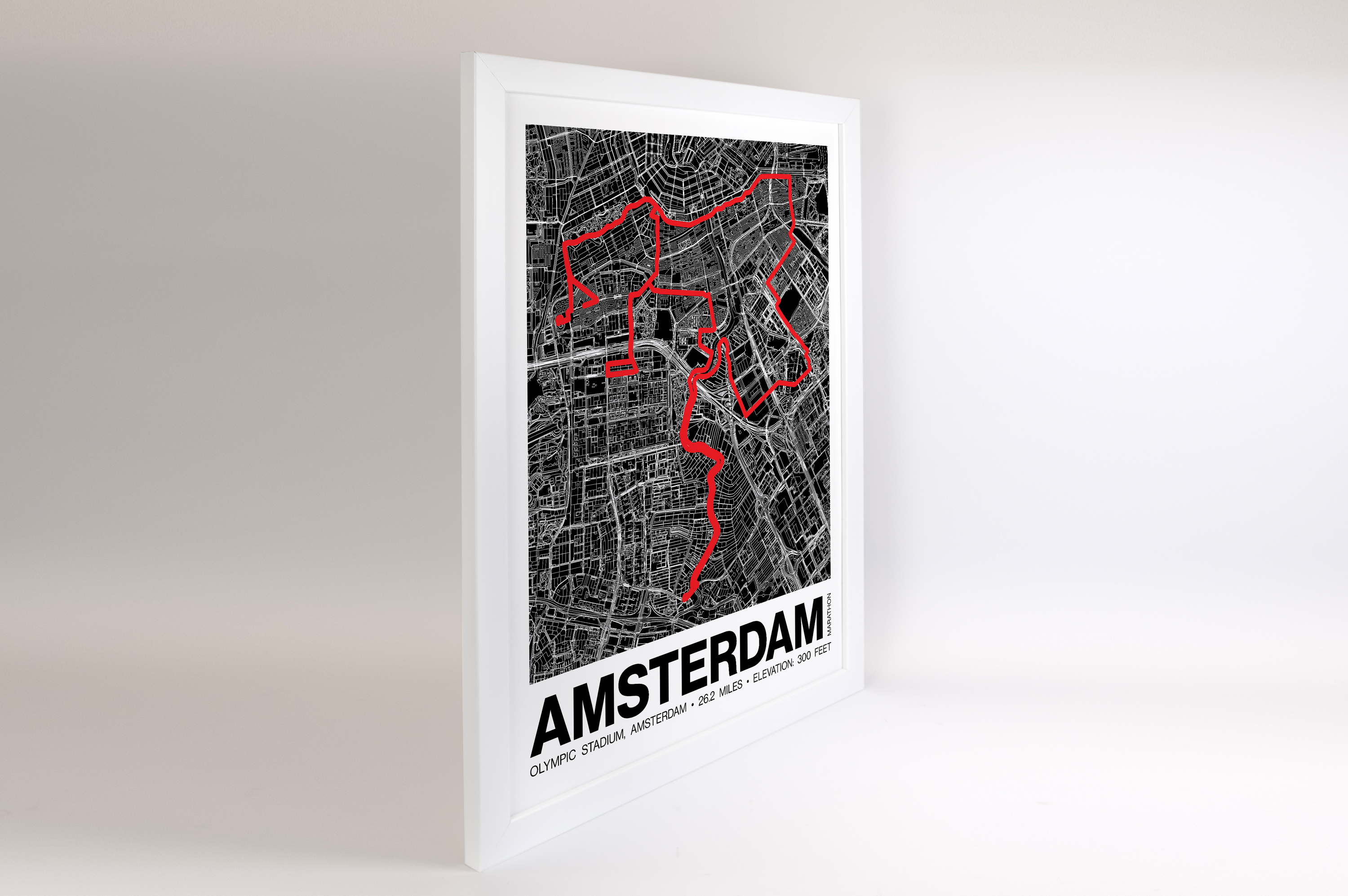 Amsterdam Marathon Poster - Grid Style