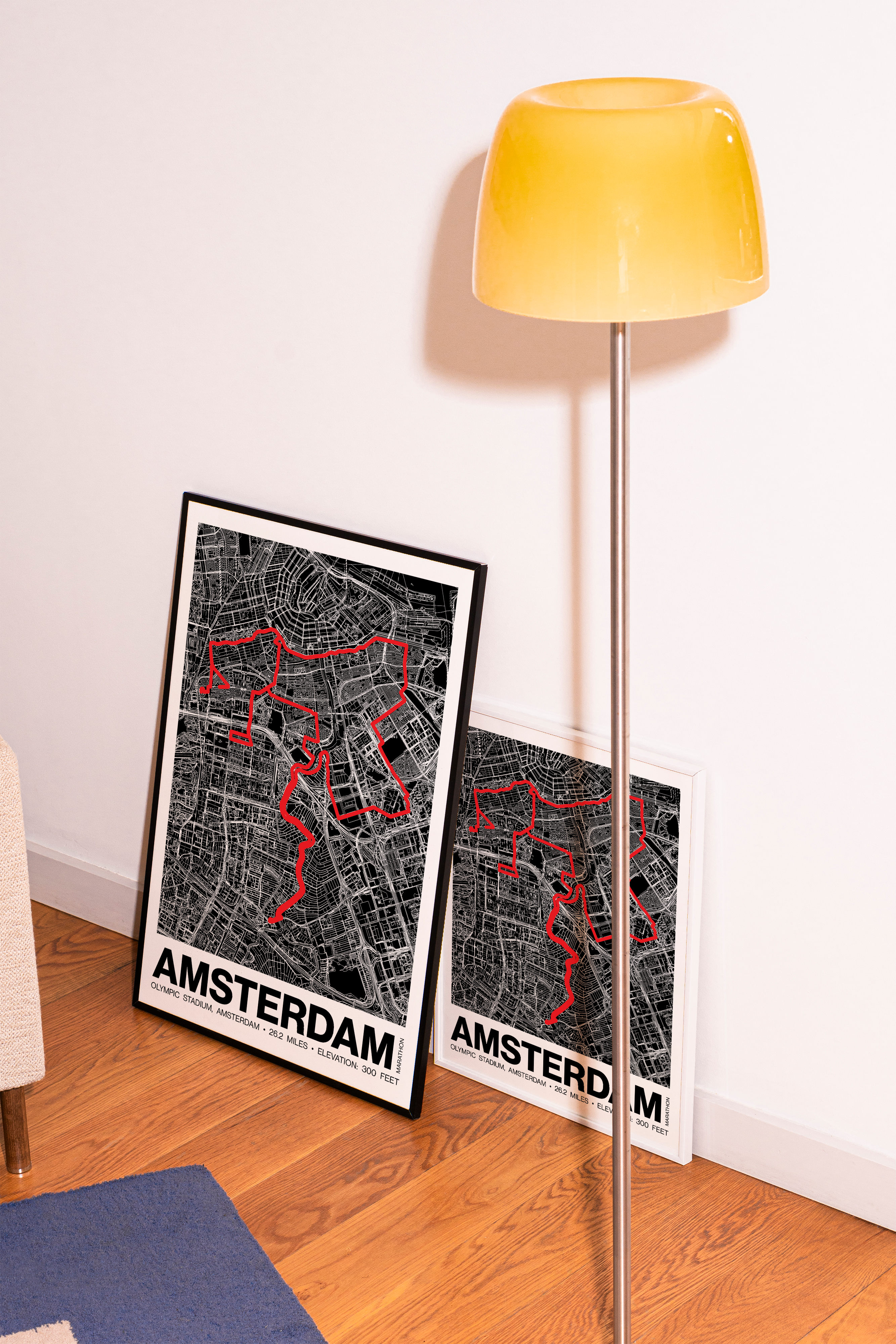 Amsterdam Marathon Poster - Grid Style