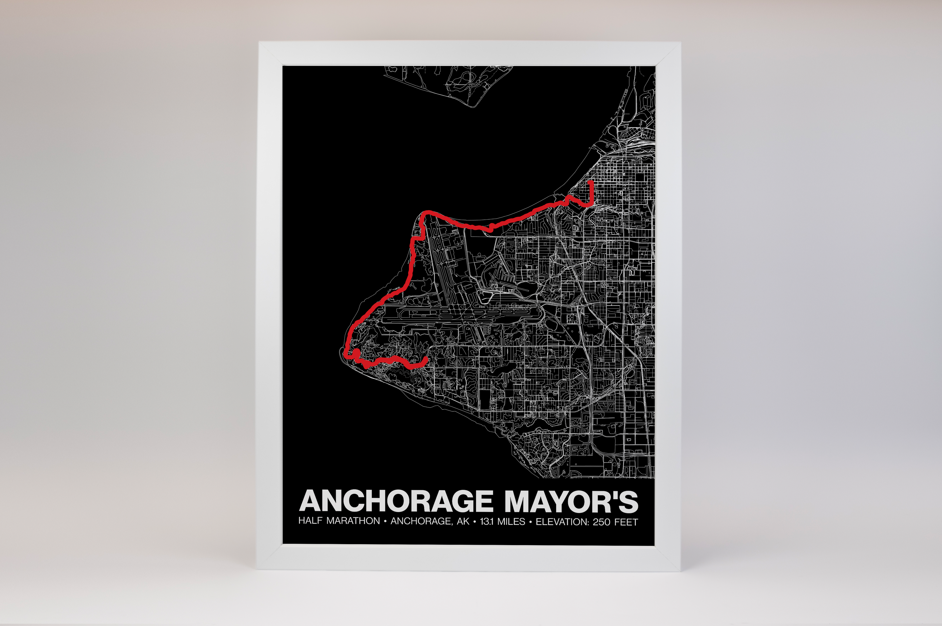 Anchorage Mayor's Half Marathon Poster - Grid Style