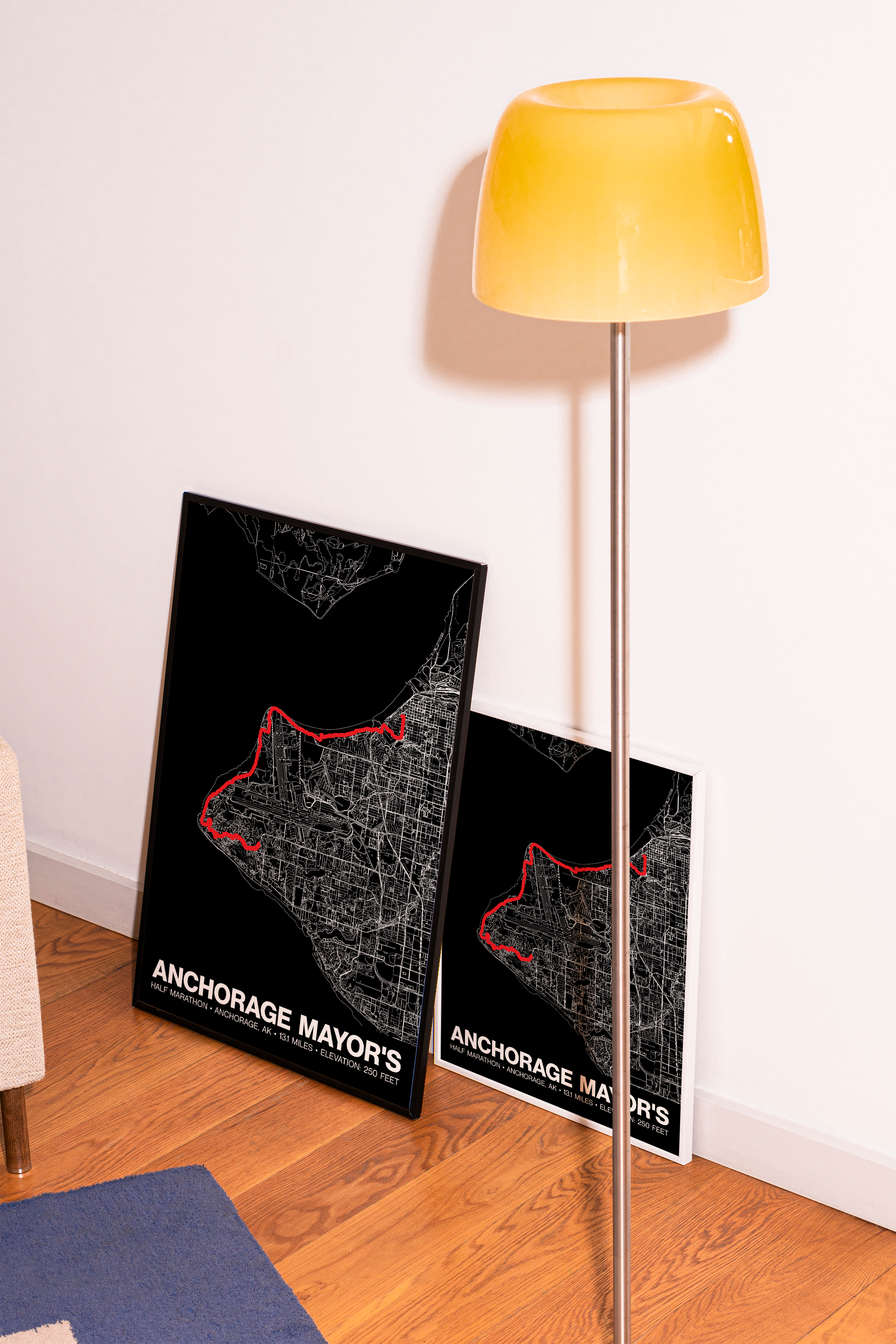 Anchorage Mayor's Half Marathon Poster - Grid Style