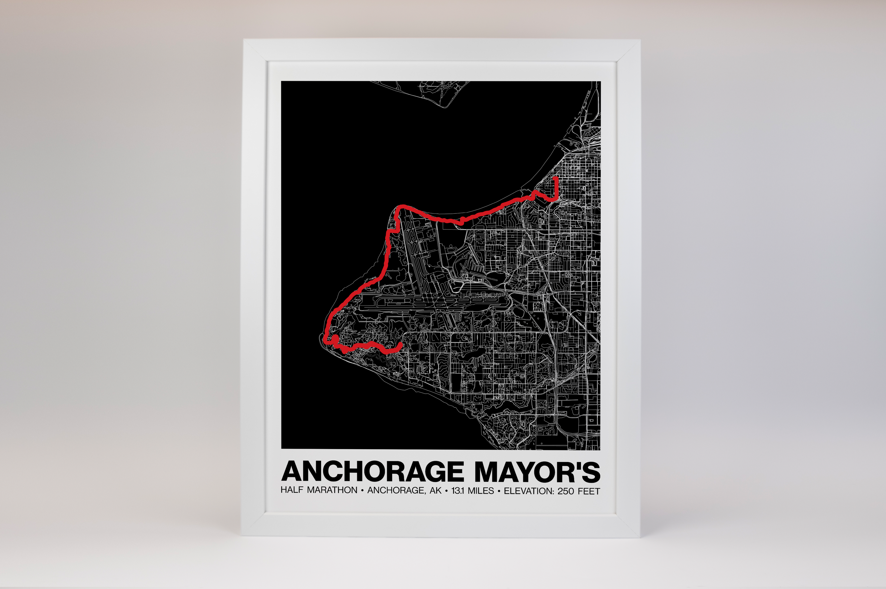 Anchorage Mayor's Half Marathon Poster - Grid Style