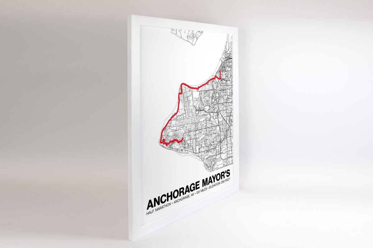 Anchorage Mayor's Half Marathon Poster - Grid Style