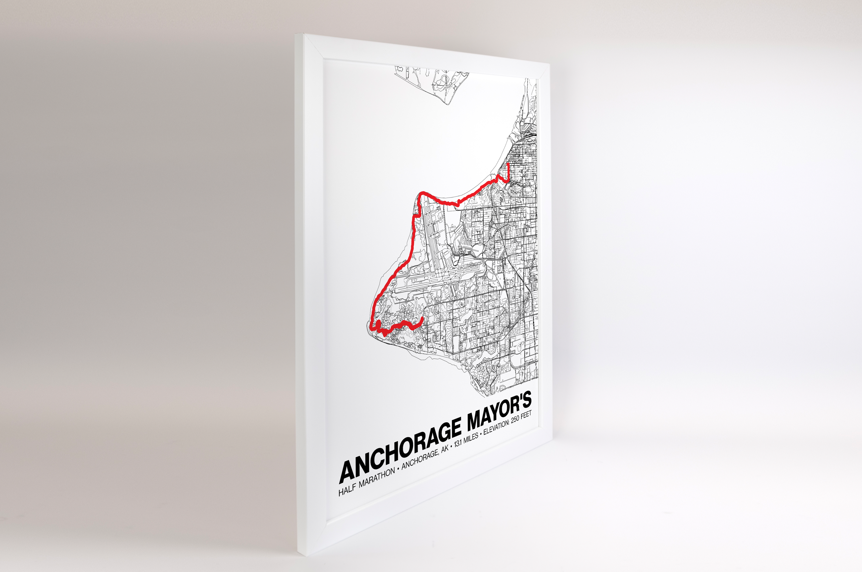 Anchorage Mayor's Half Marathon Poster - Grid Style