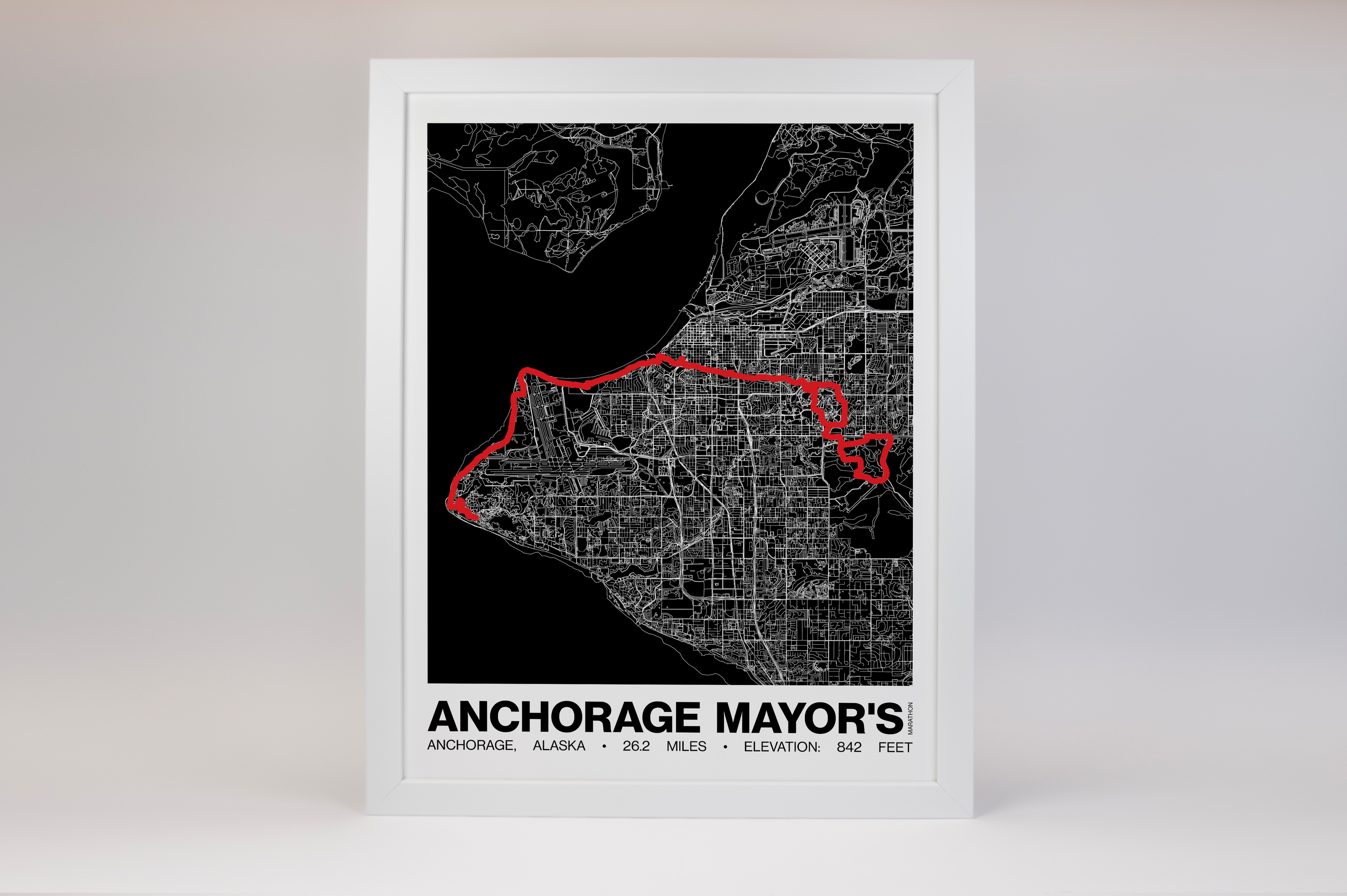 Anchorage Mayor's Marathon Poster - Grid Style