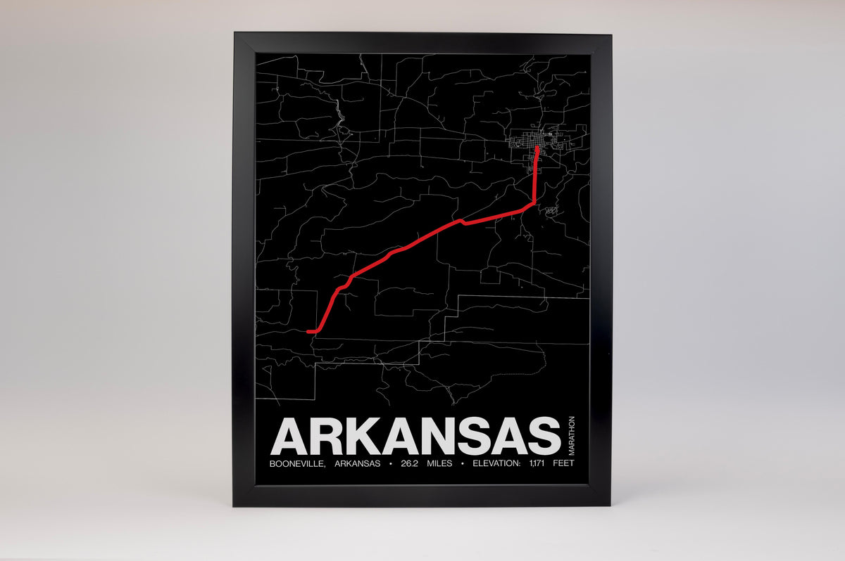 Arkansas Marathon Poster - Grid Style
