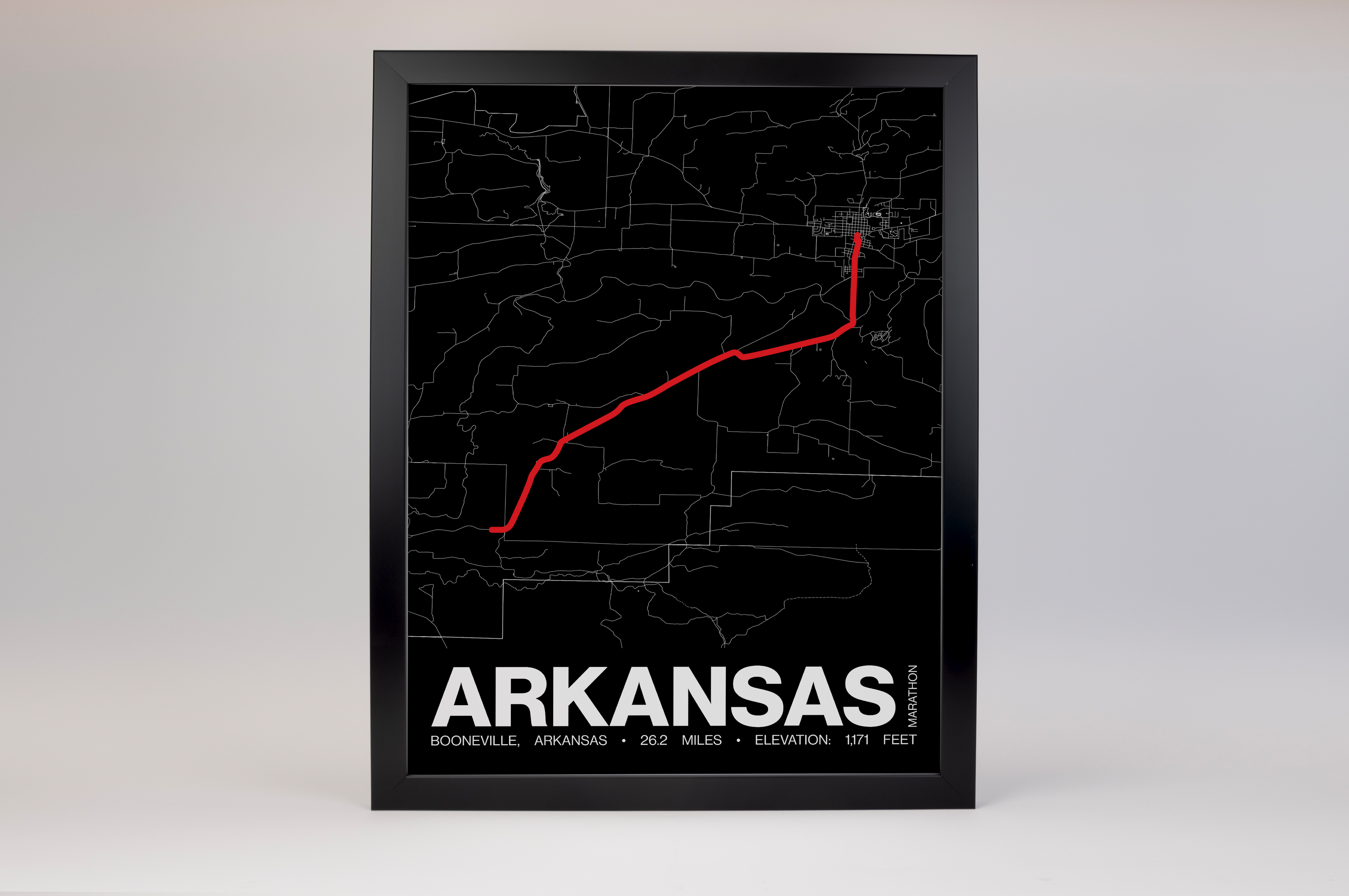 Arkansas Marathon Poster - Grid Style