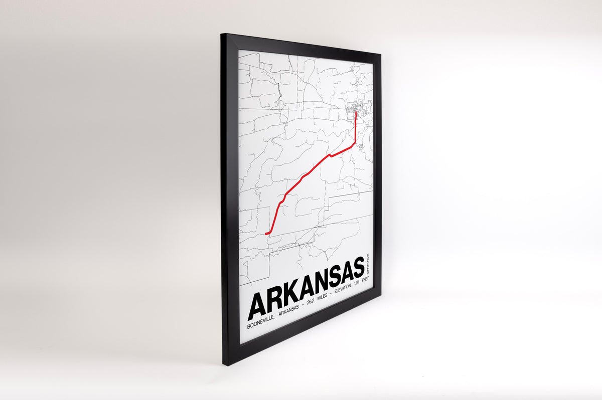 Arkansas Marathon Poster - Grid Style
