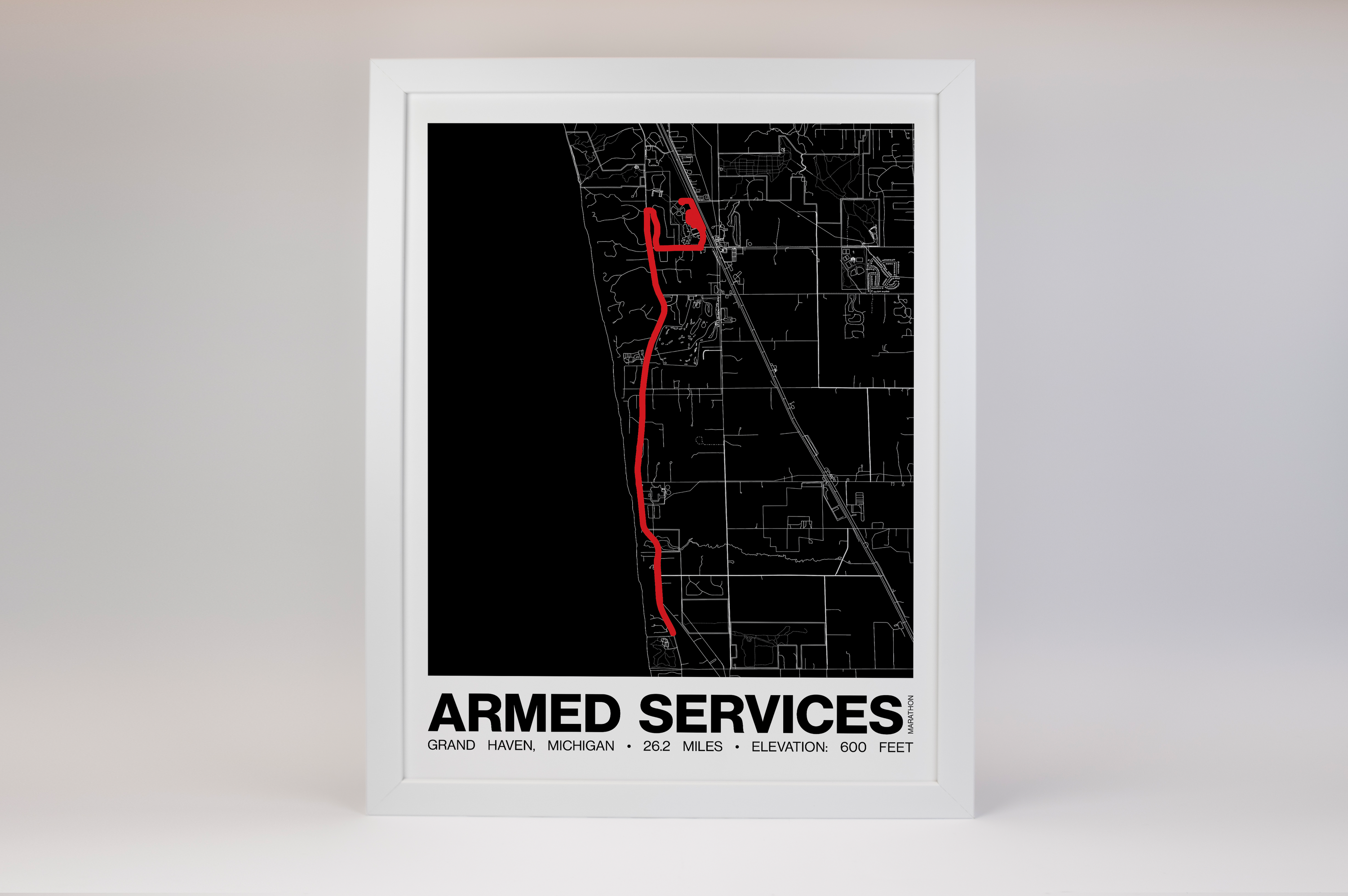 Armed Services Marathon Poster - Grid Style