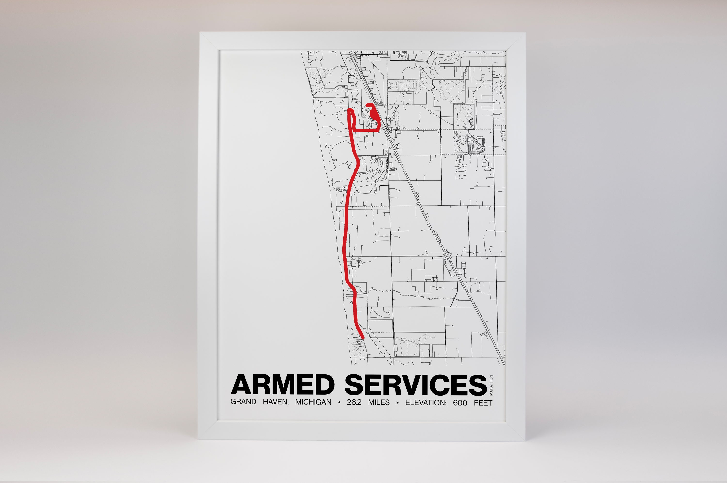 Armed Services Marathon Poster - Grid Style