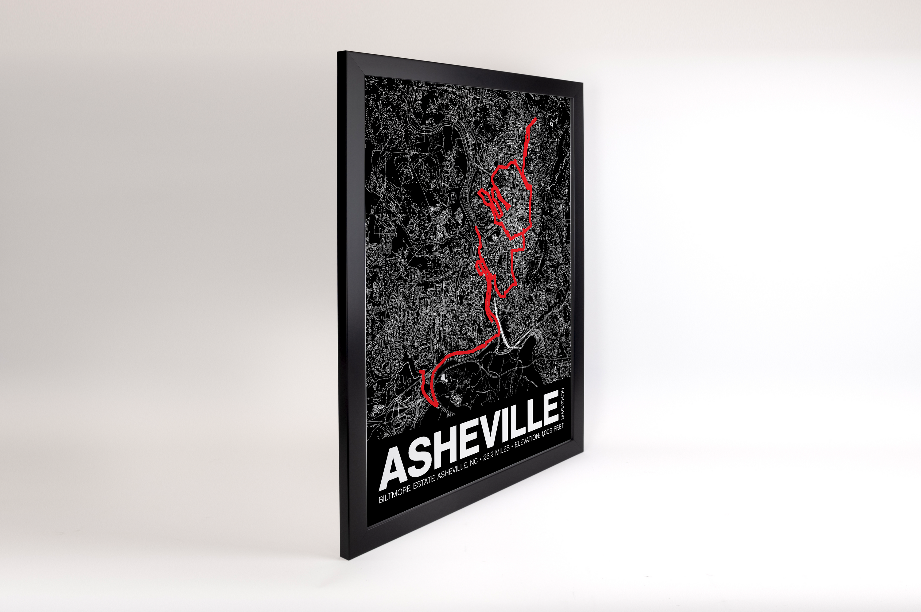 Asheville Marathon Poster - Grid Style