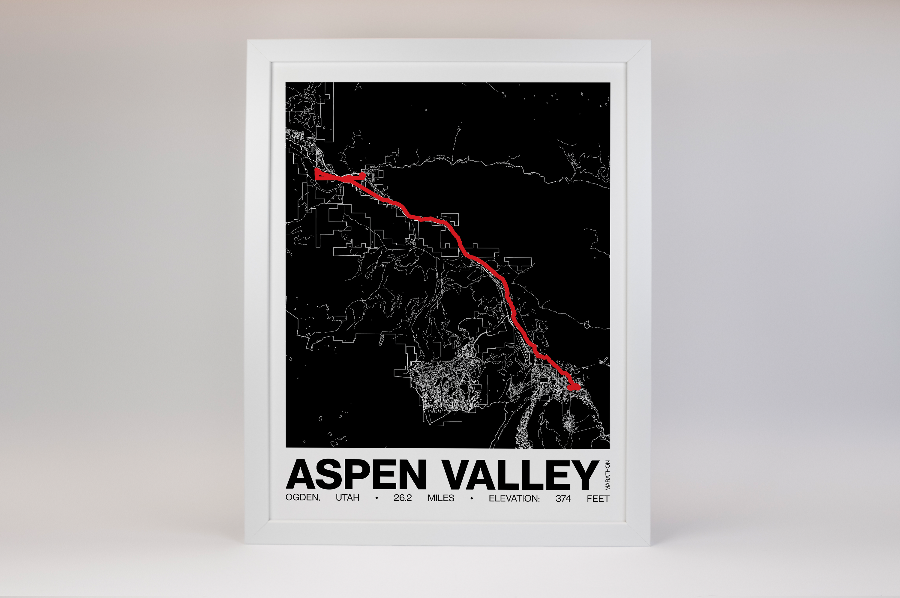 Aspen Valley Marathon Poster - Grid Style