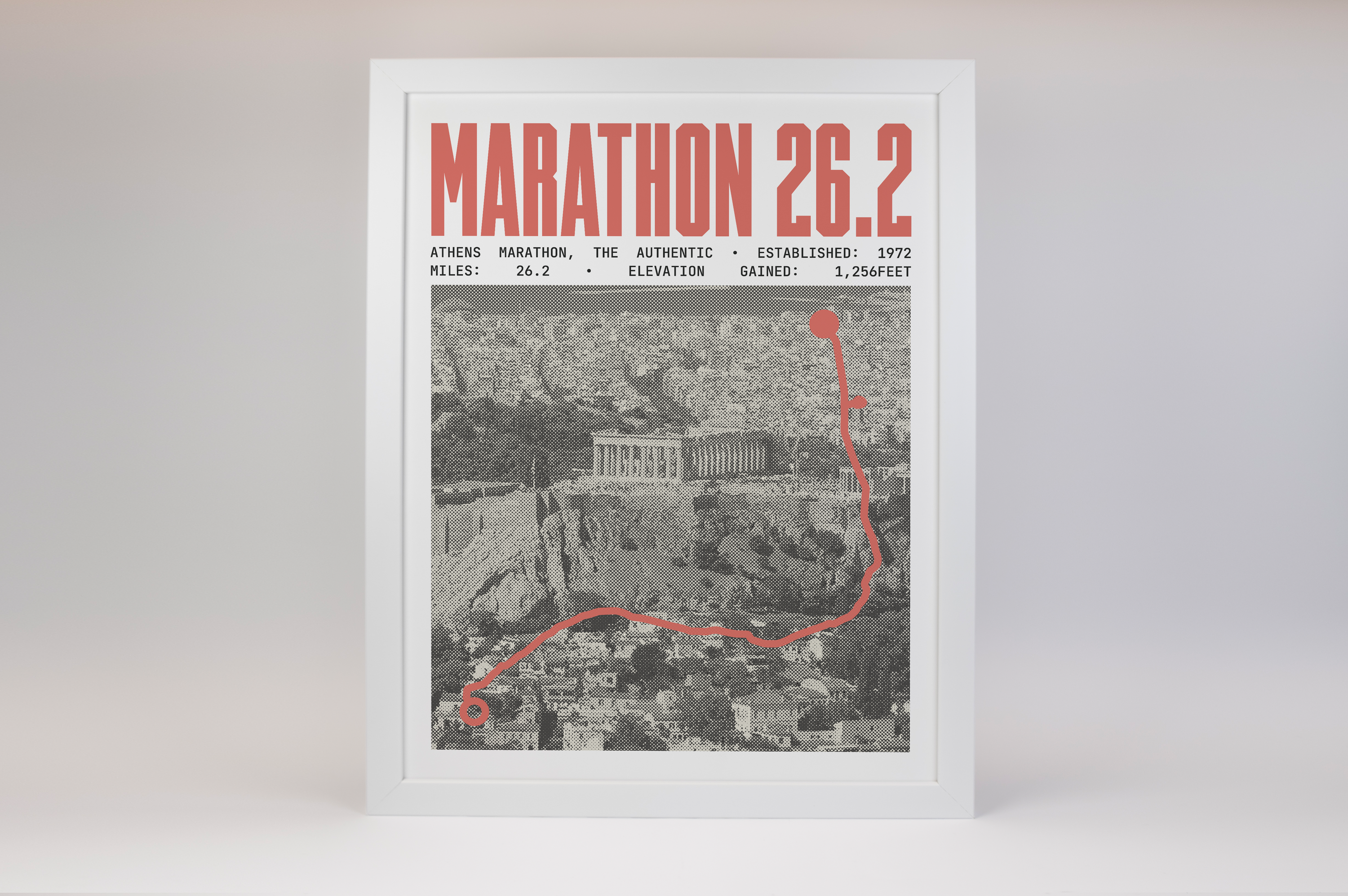 Athens Marathon. The Authentic Marathon Poster