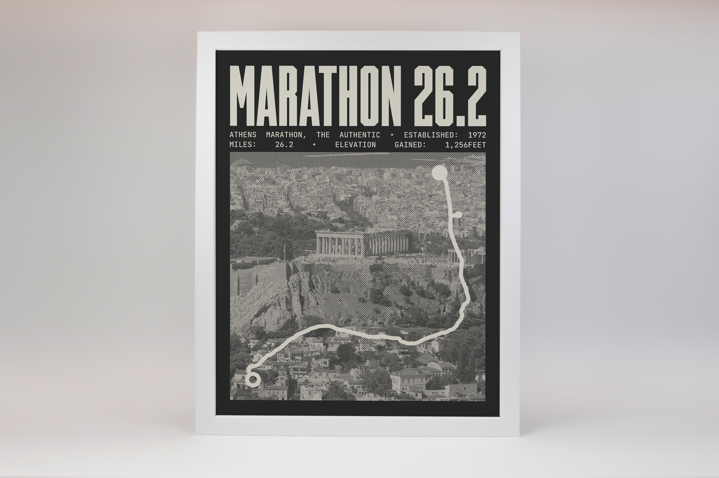 Athens Marathon. The Authentic Marathon Poster