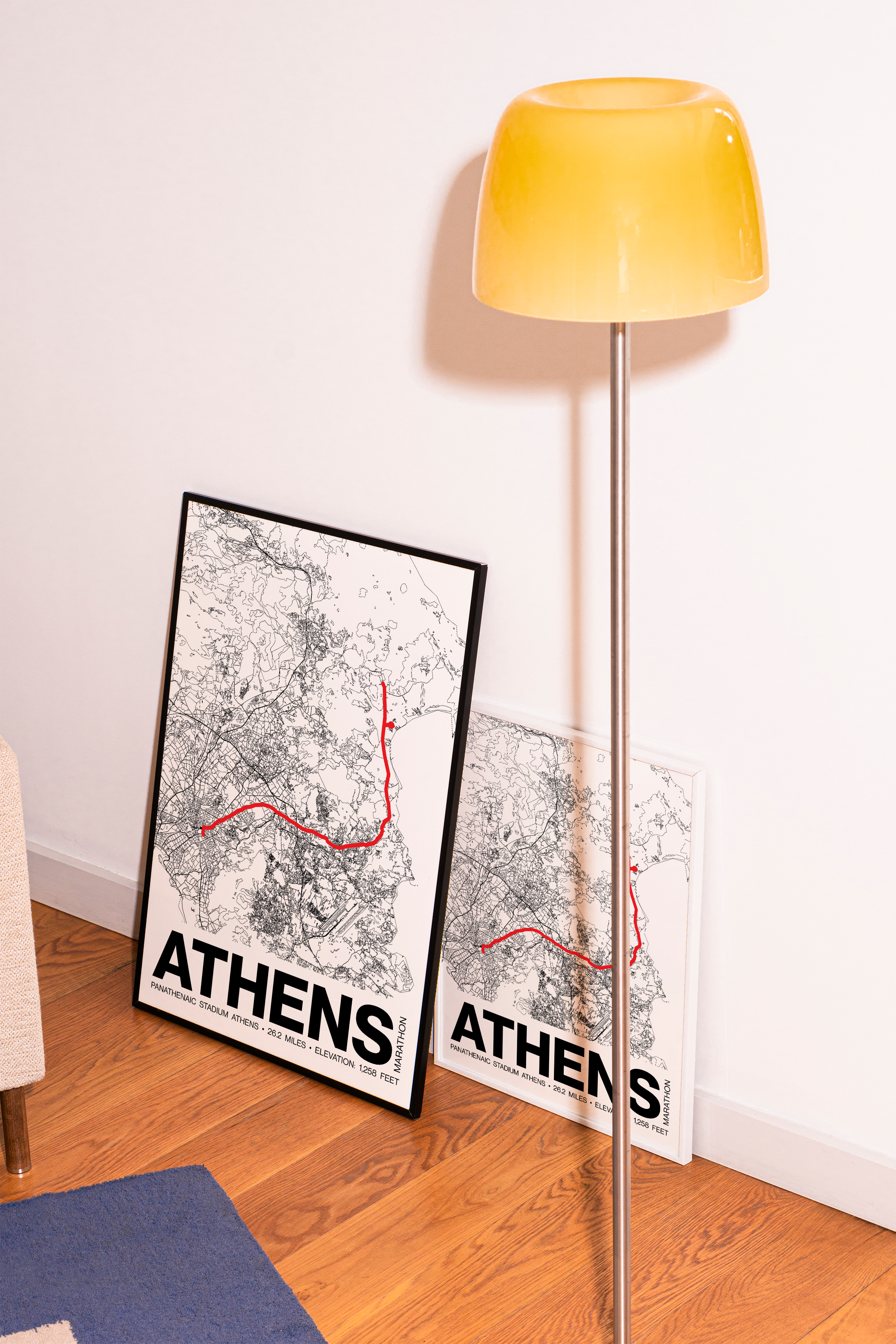 Athens Marathon Greece Poster - Grid Style
