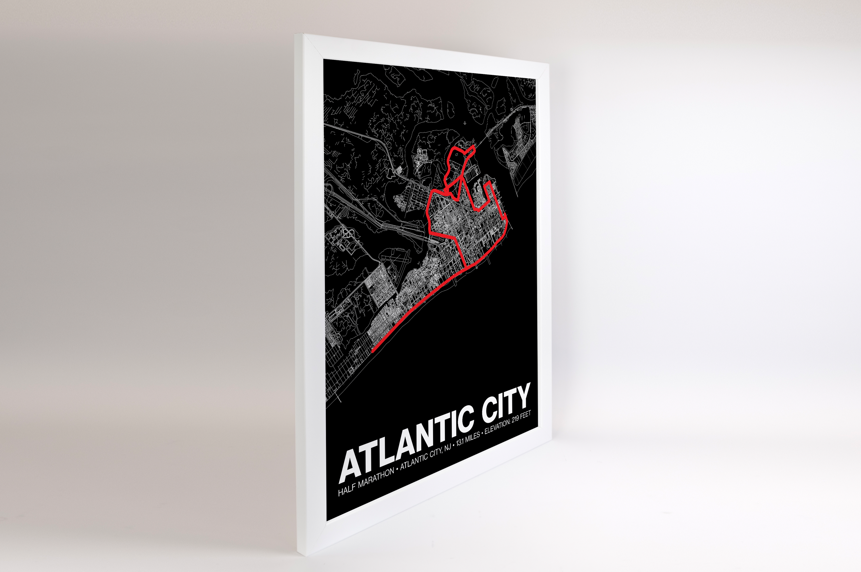 Atlantic City Half Marathon Poster - Grid Style