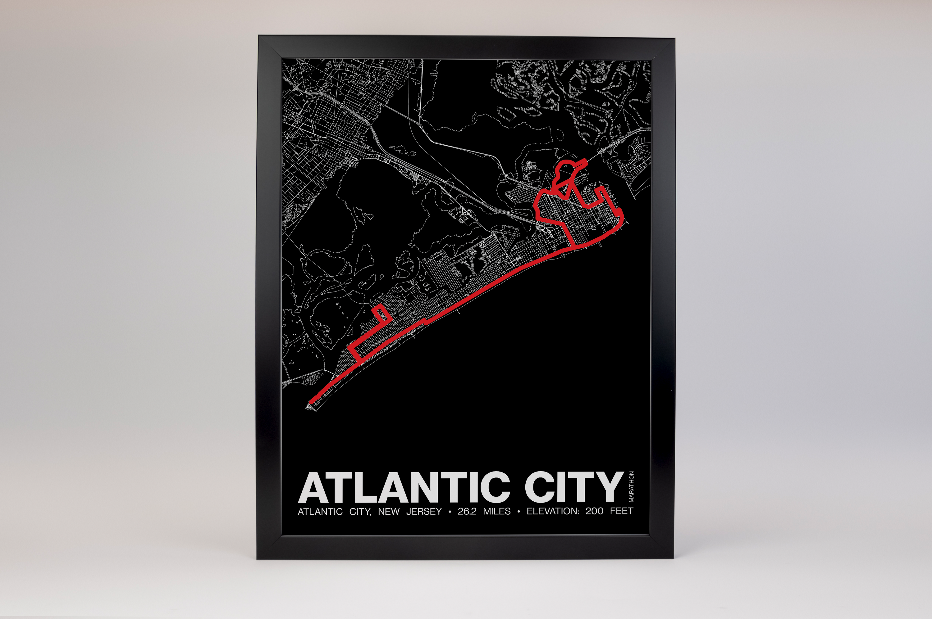 Atlantic City Marathon Poster - Grid Style