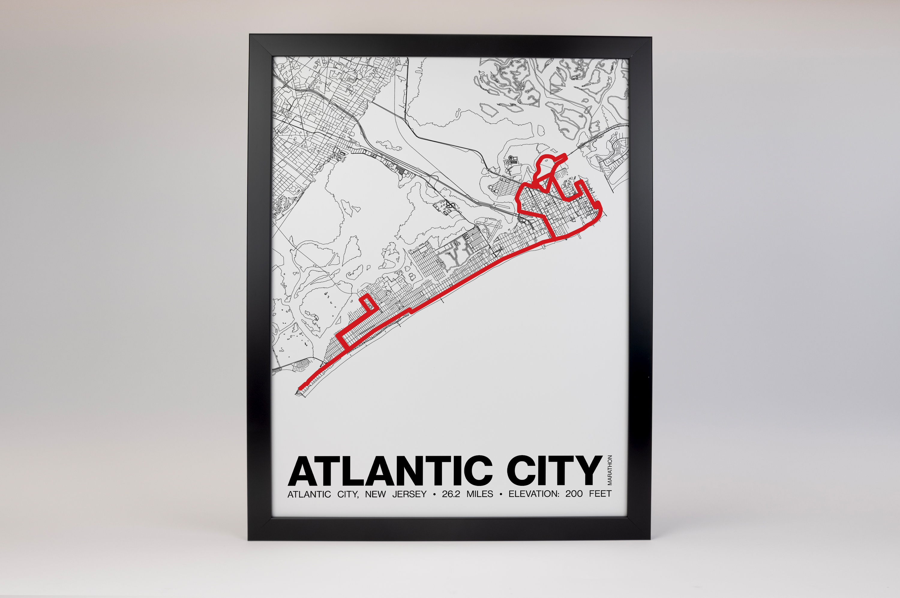 Atlantic City Marathon Poster - Grid Style