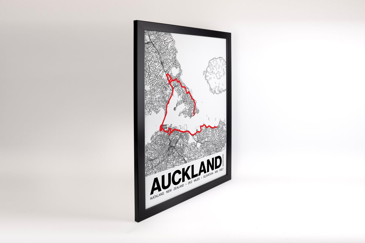 Auckland Marathon Poster - Grid Style