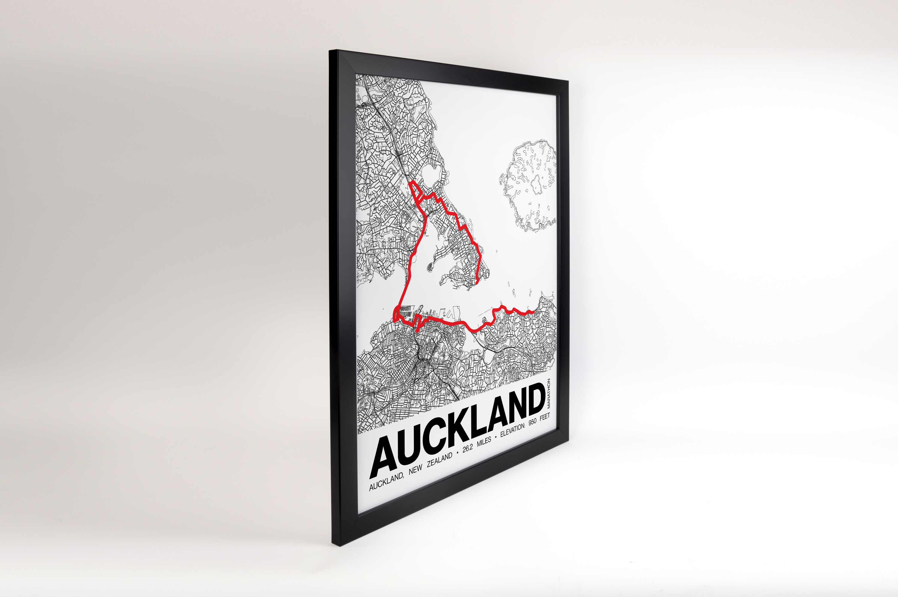 Auckland Marathon Poster - Grid Style