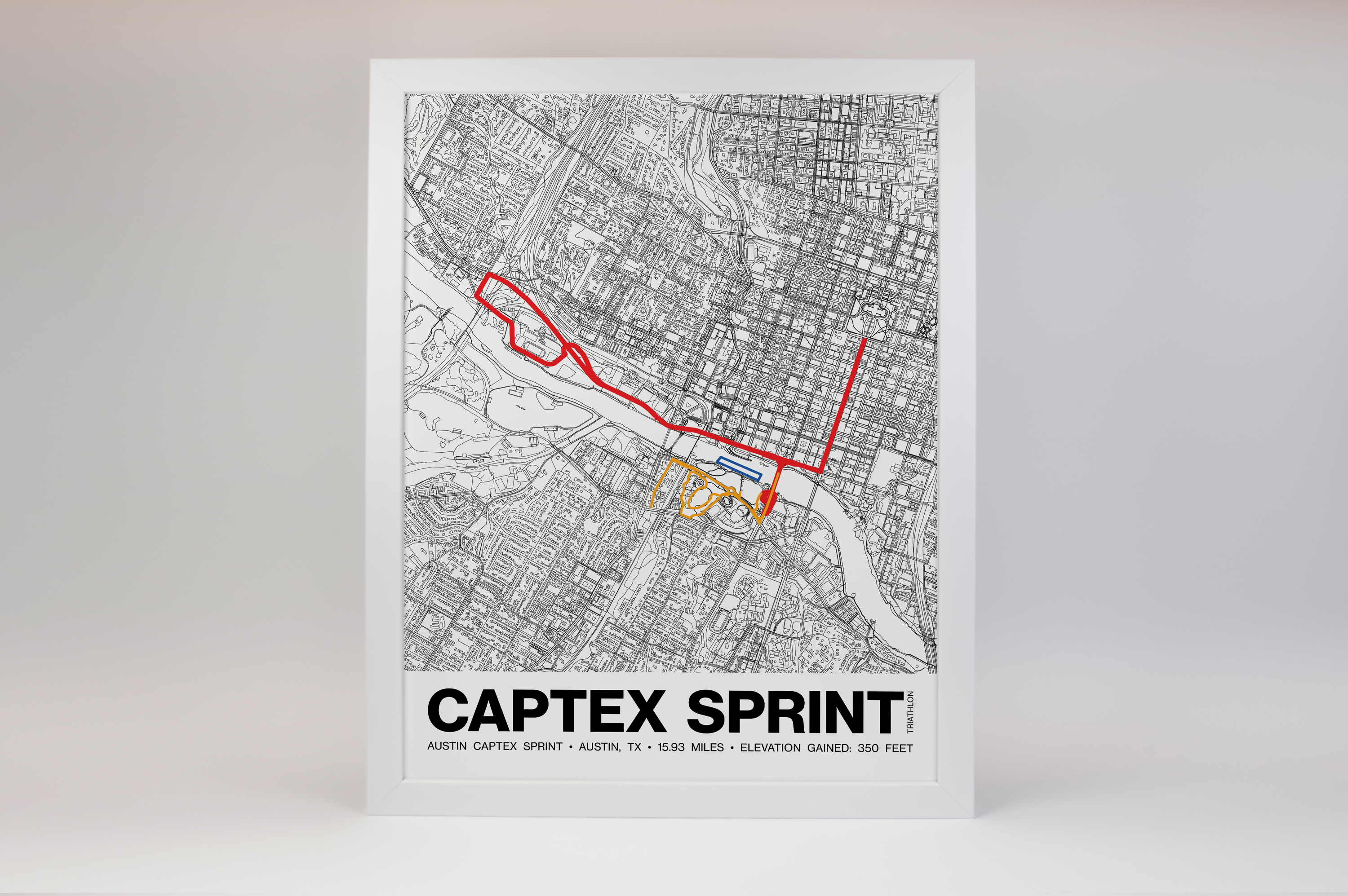 Austin Captex Sprint Poster - Grid Style