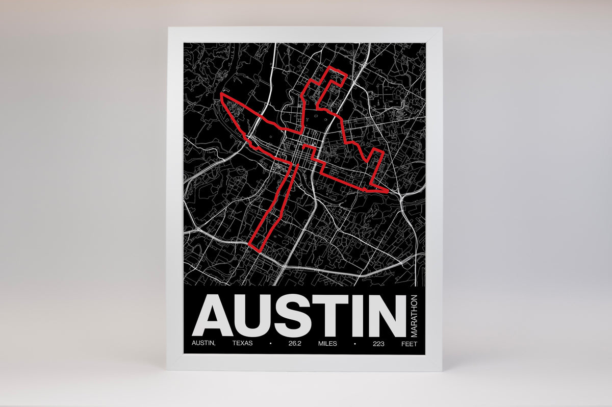 Austin Marathon Poster - Grid Style