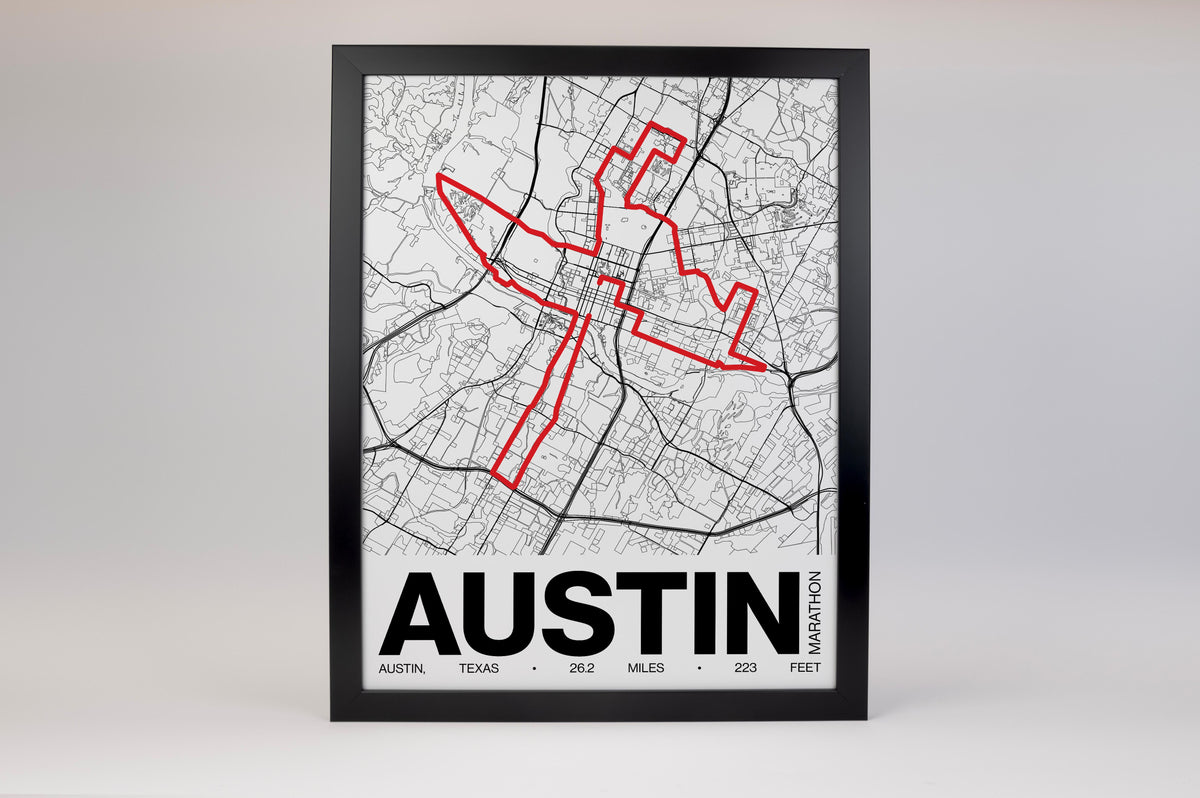 Austin Marathon Poster - Grid Style