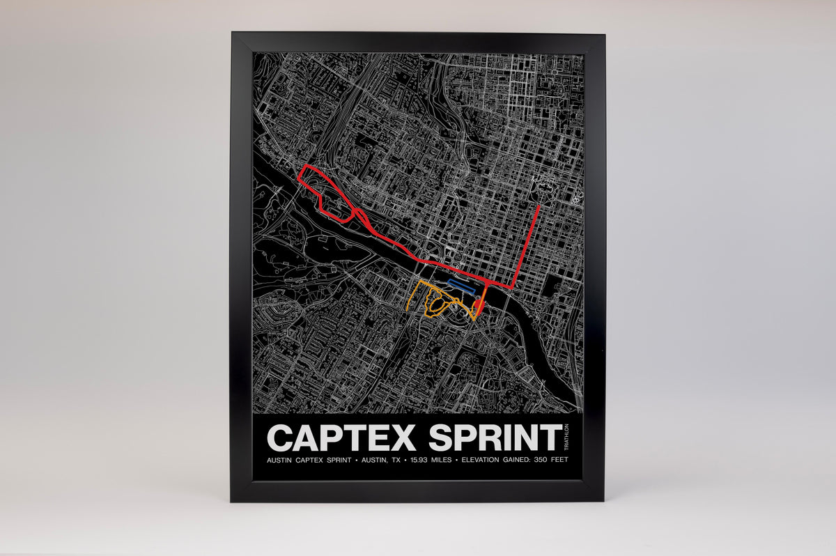 Austin Captex Sprint Poster - Grid Style