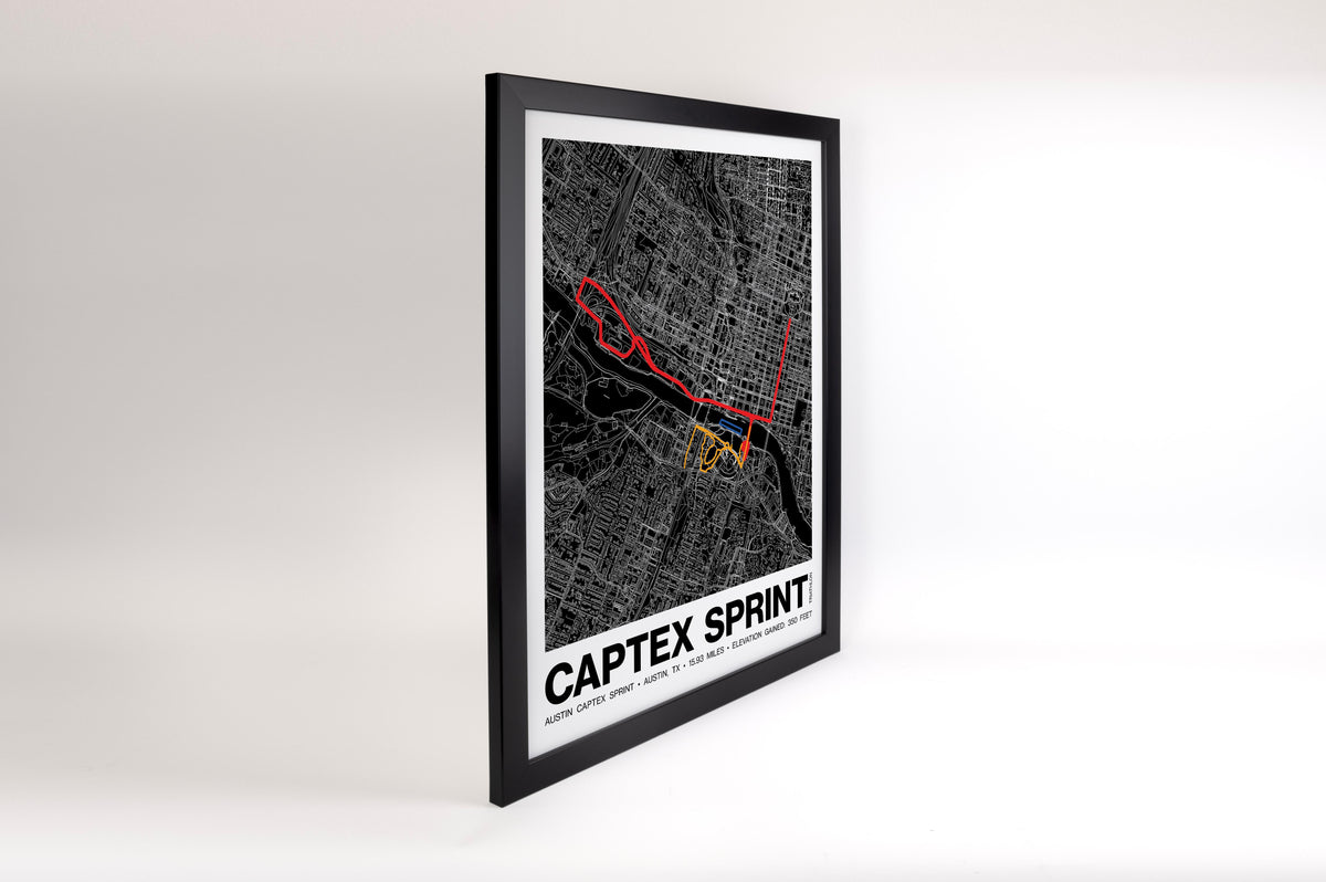 Austin Captex Sprint Poster - Grid Style