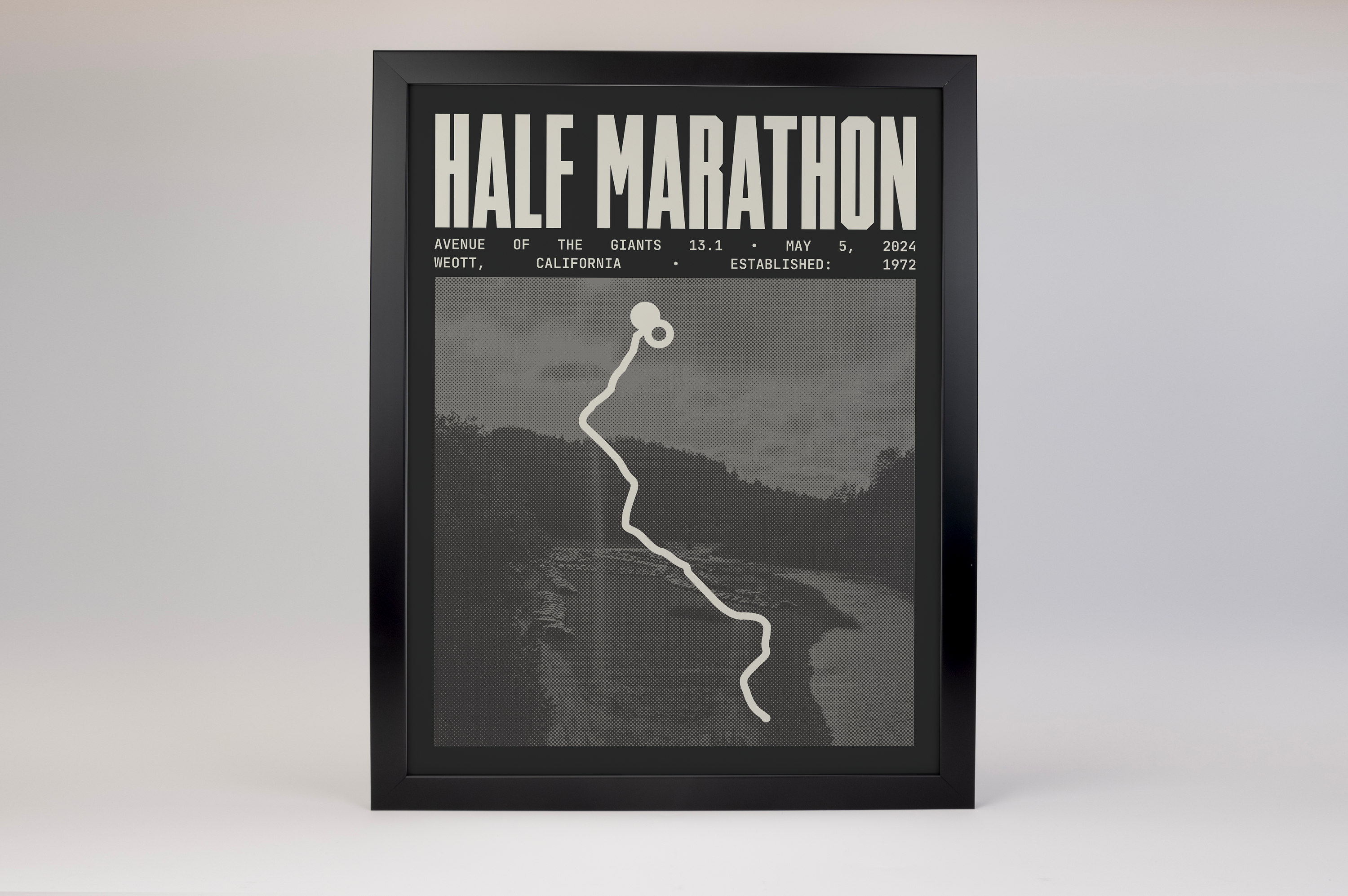 Avenue of the Giants Half-Marathon Poster