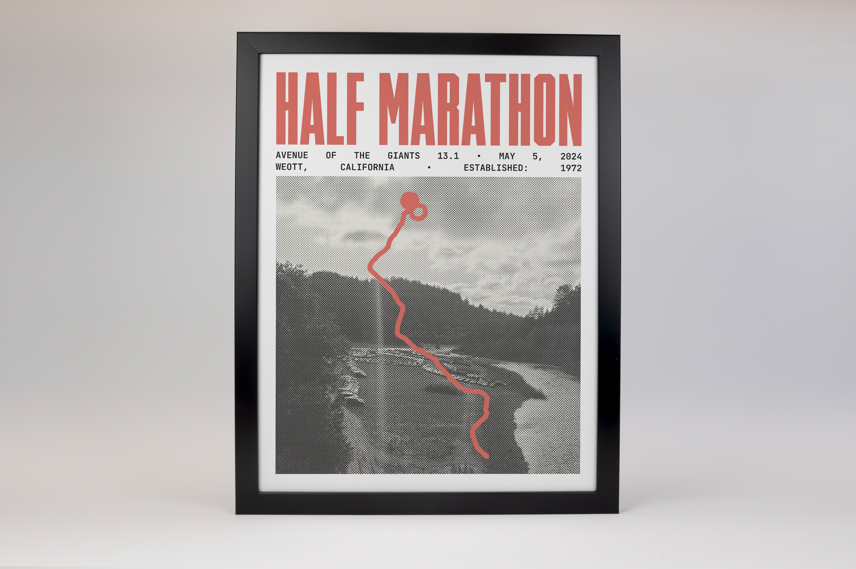 Avenue of the Giants Half-Marathon Poster