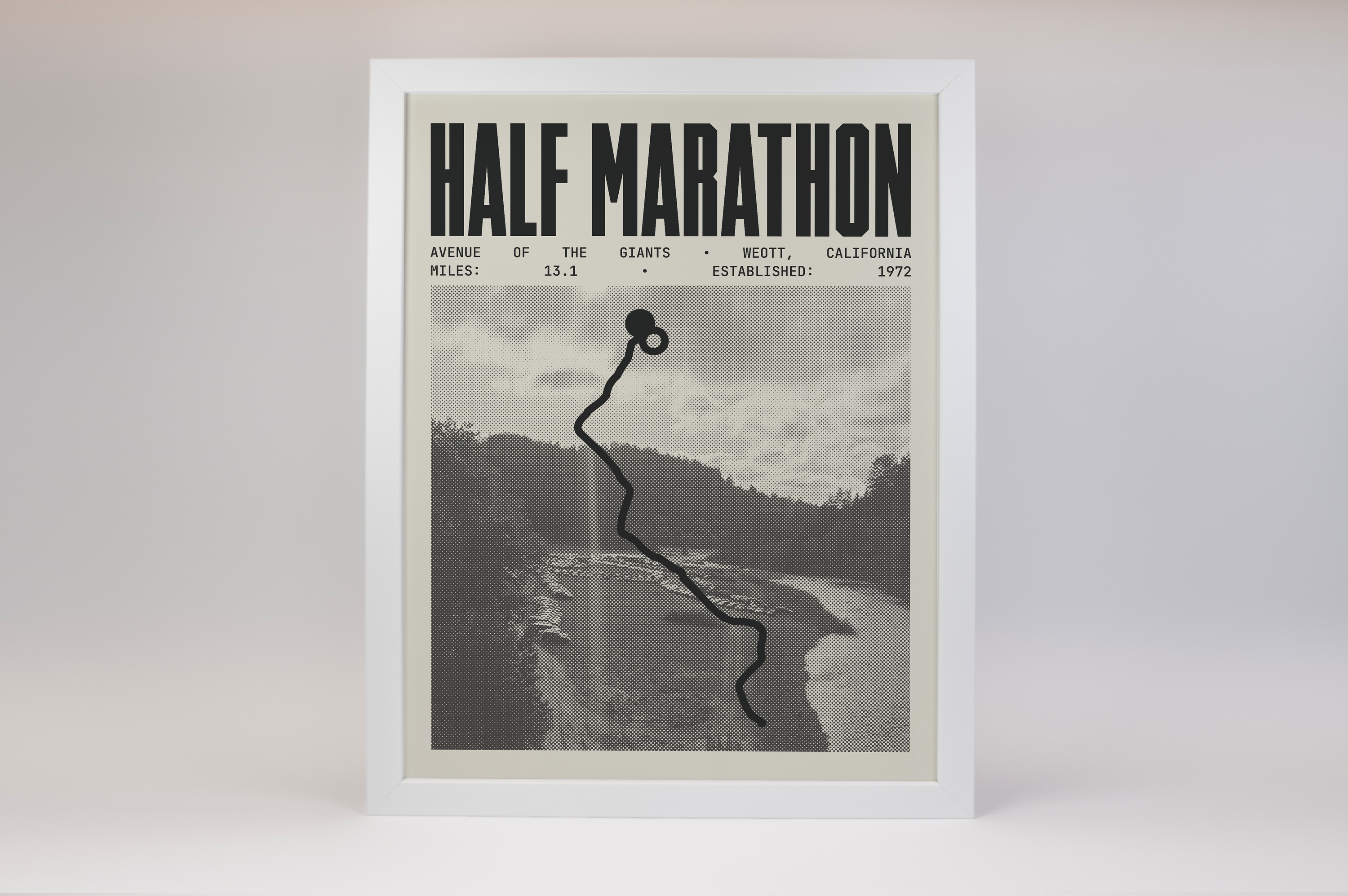 Avenue of the Giants Half-Marathon Poster