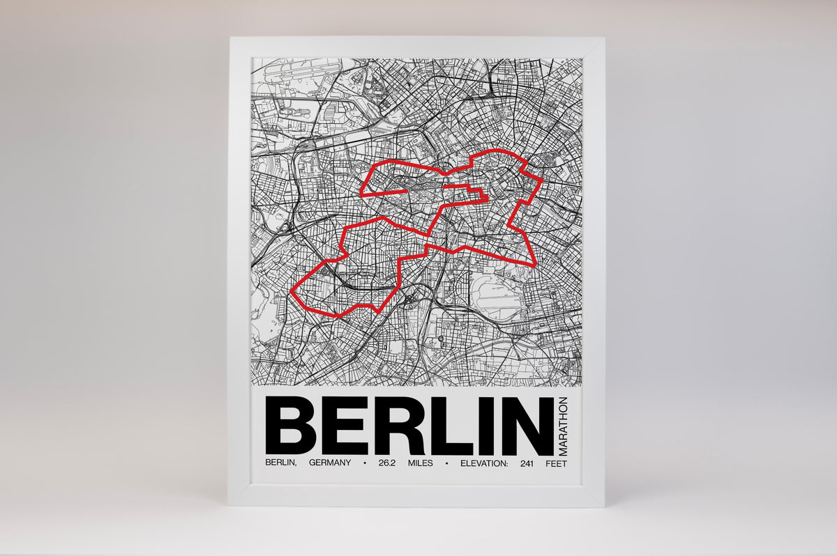 BMW Berlin Marathon Poster - Grid Style
