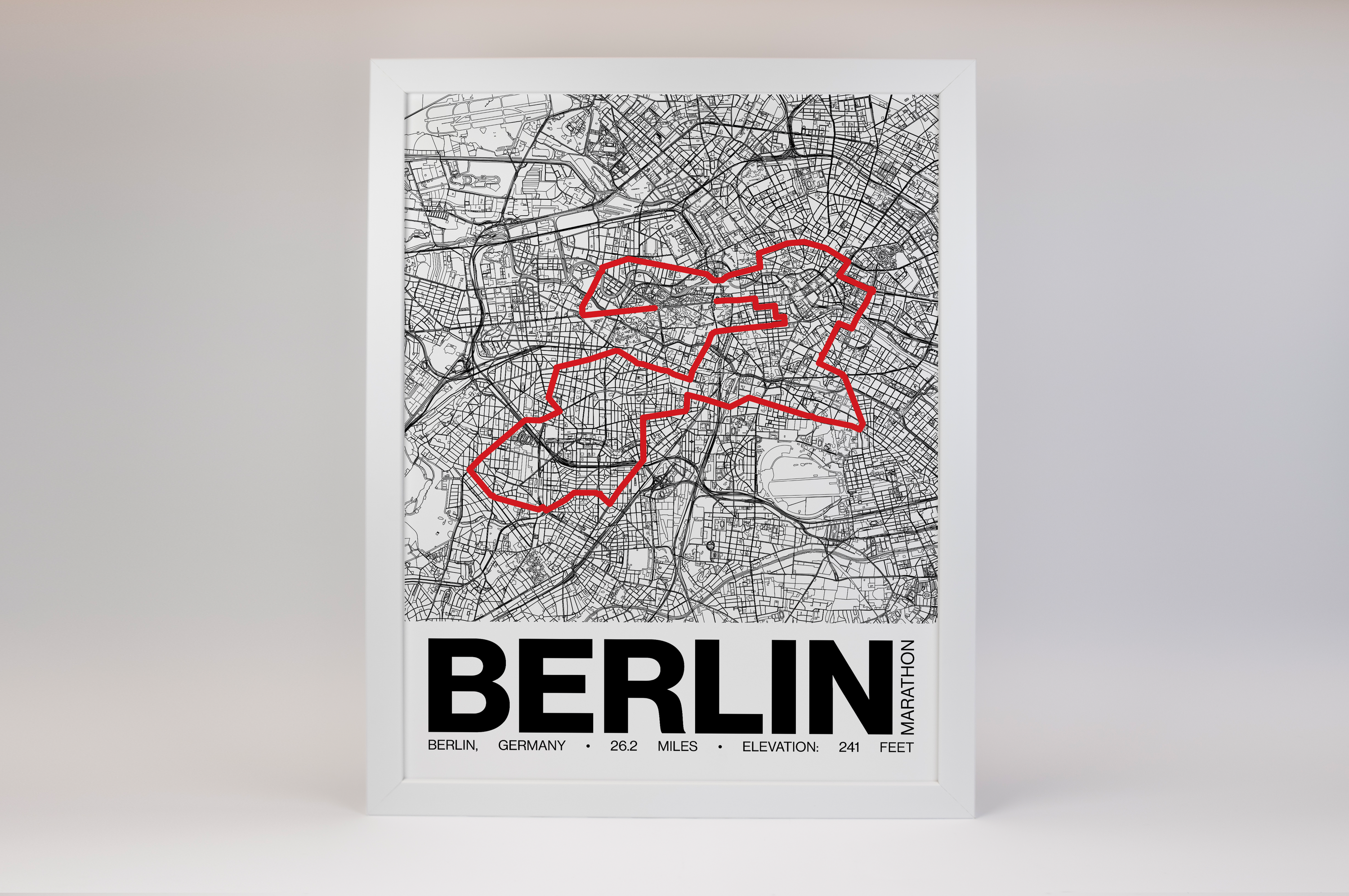 BMW Berlin Marathon Poster - Grid Style