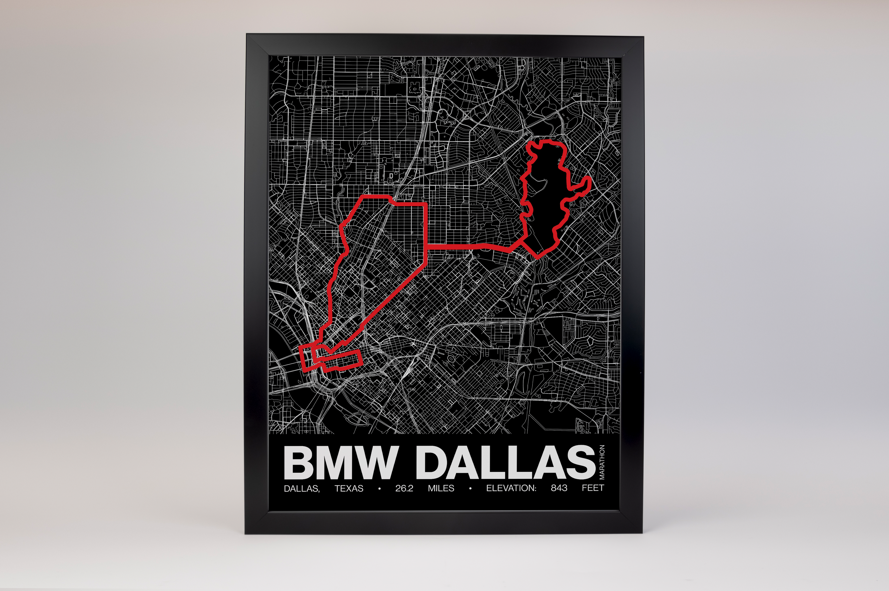 BMW Dallas Marathon Poster - Grid Style