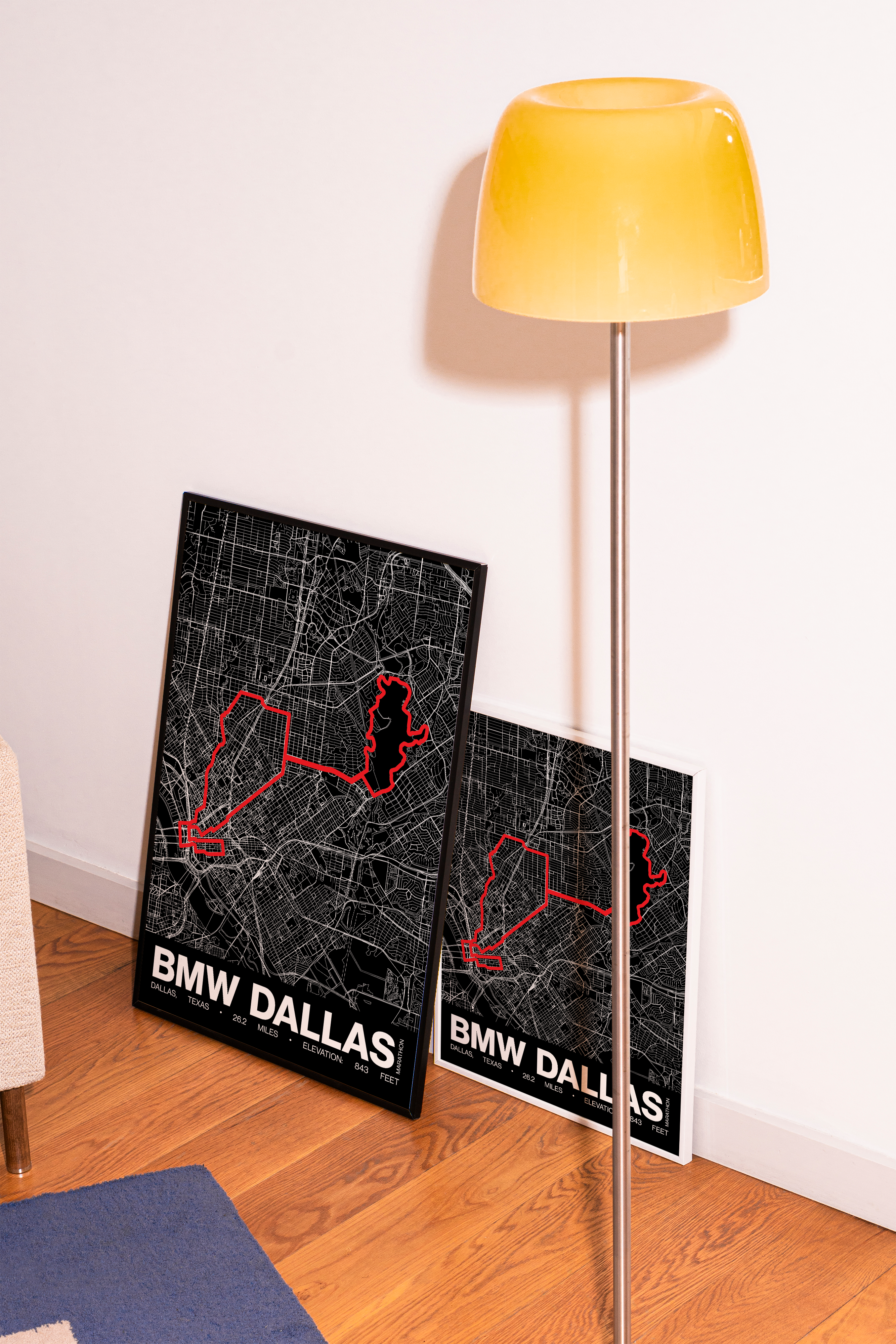 BMW Dallas Marathon Poster - Grid Style
