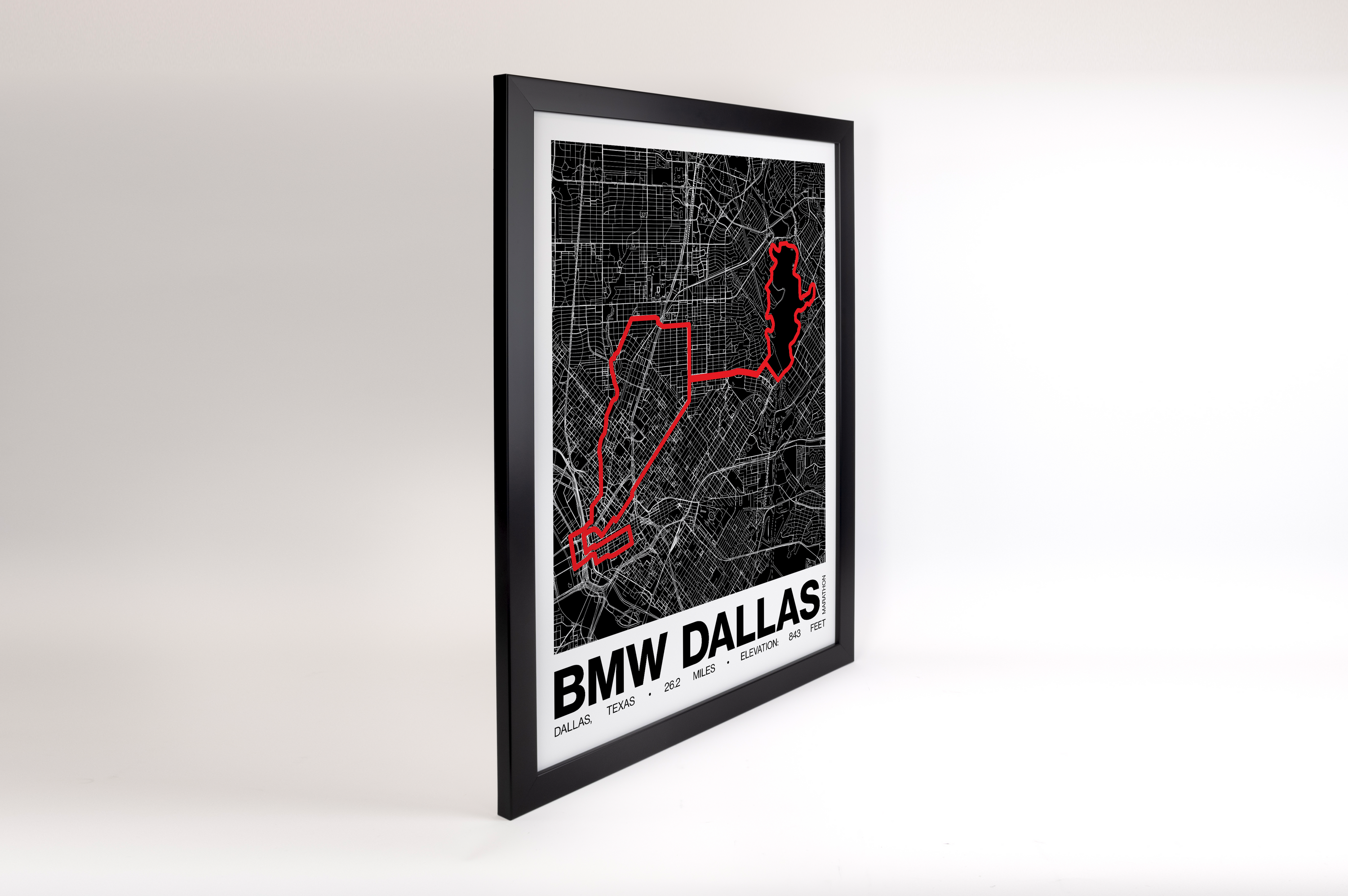 BMW Dallas Marathon Poster - Grid Style