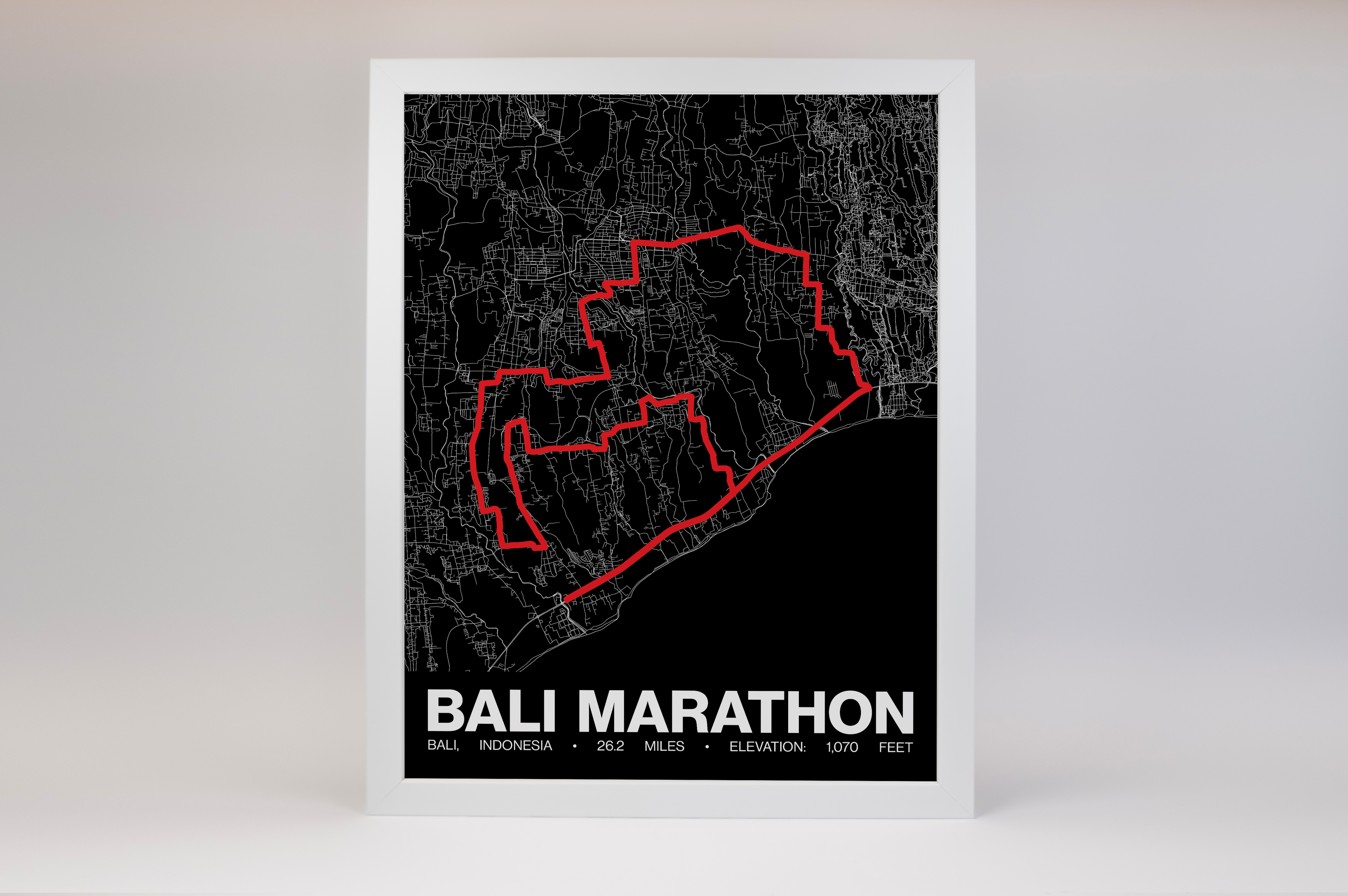 Bali Marathon Poster - Grid Style