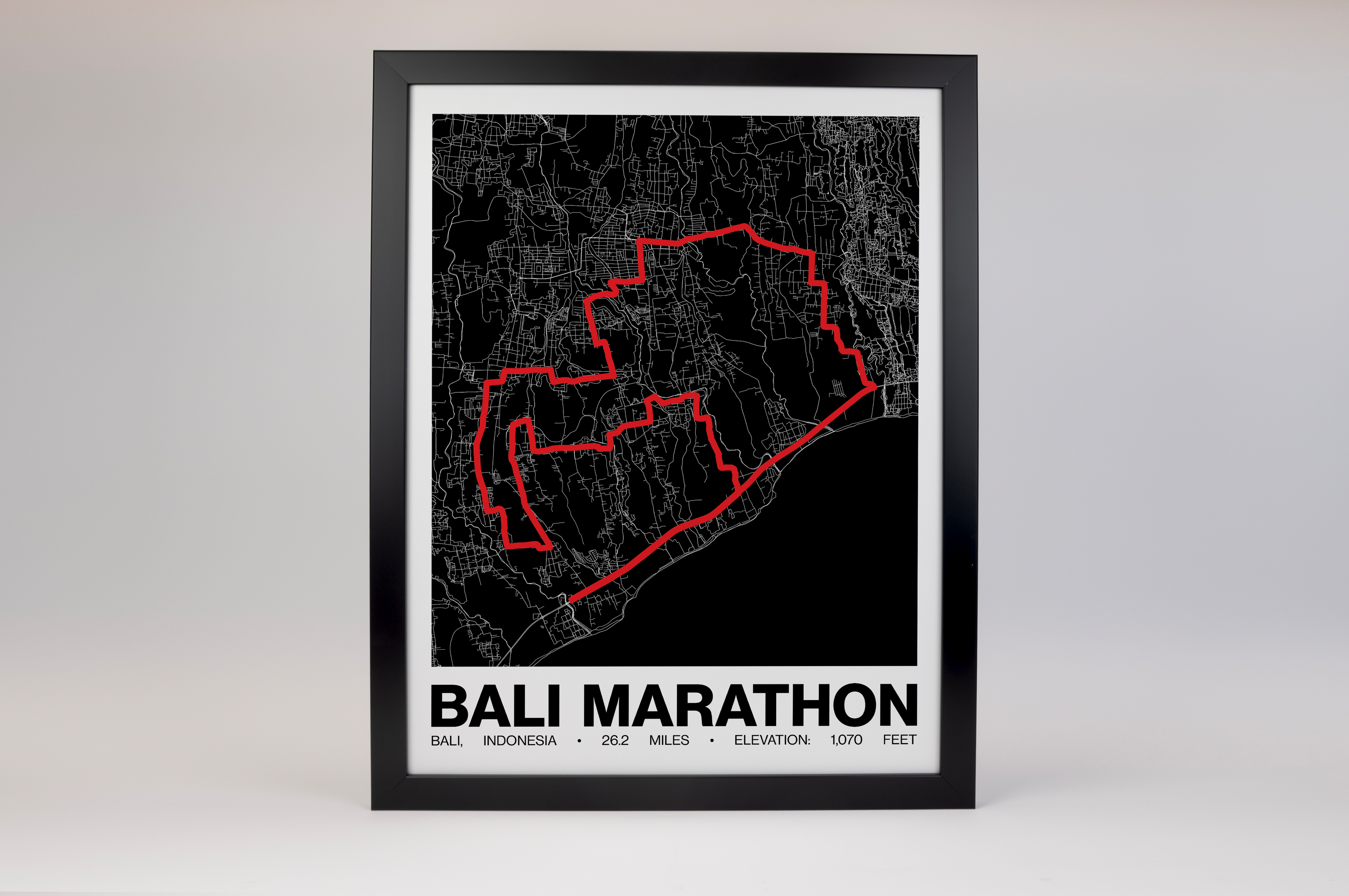 Bali Marathon Poster - Grid Style