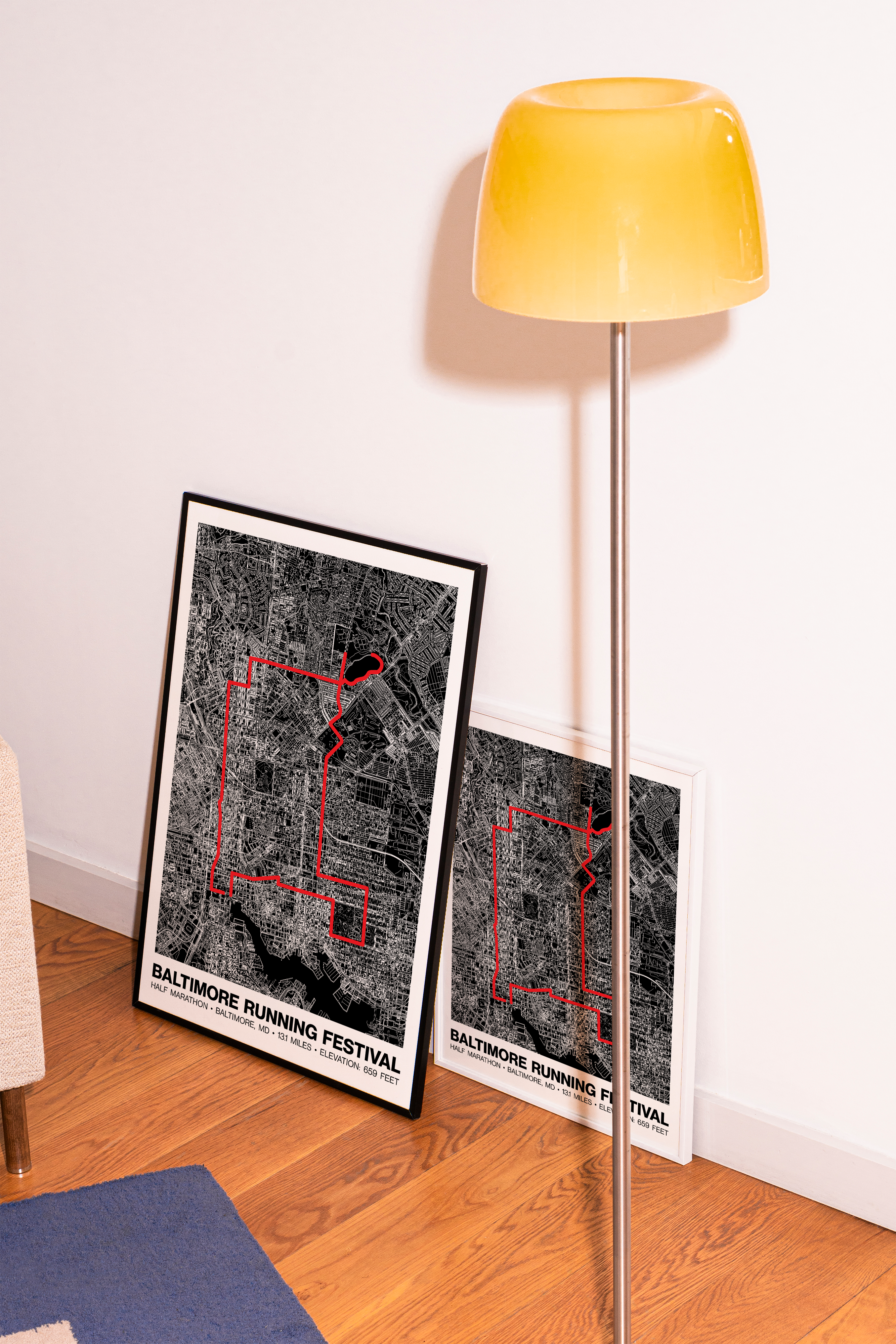 Baltimore Half Running Festival Half Marathon Poster - Grid Style