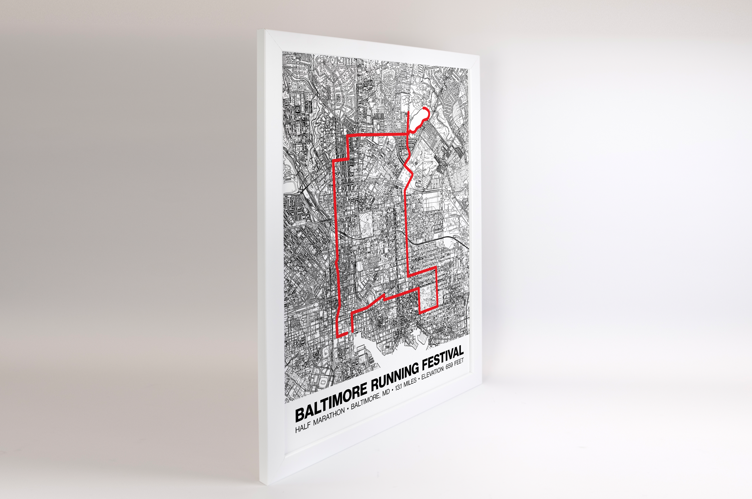 Baltimore Half Running Festival Half Marathon Poster - Grid Style