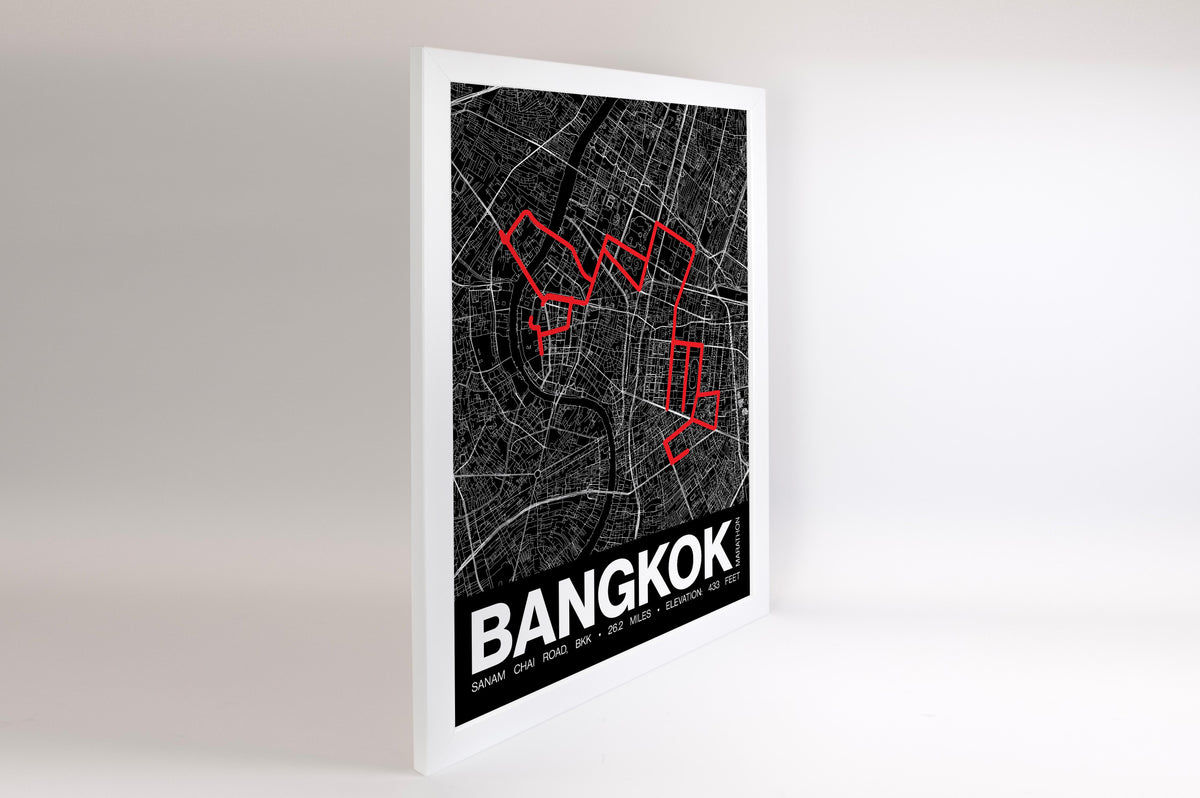 Bangkok Marathon Poster - Grid Style