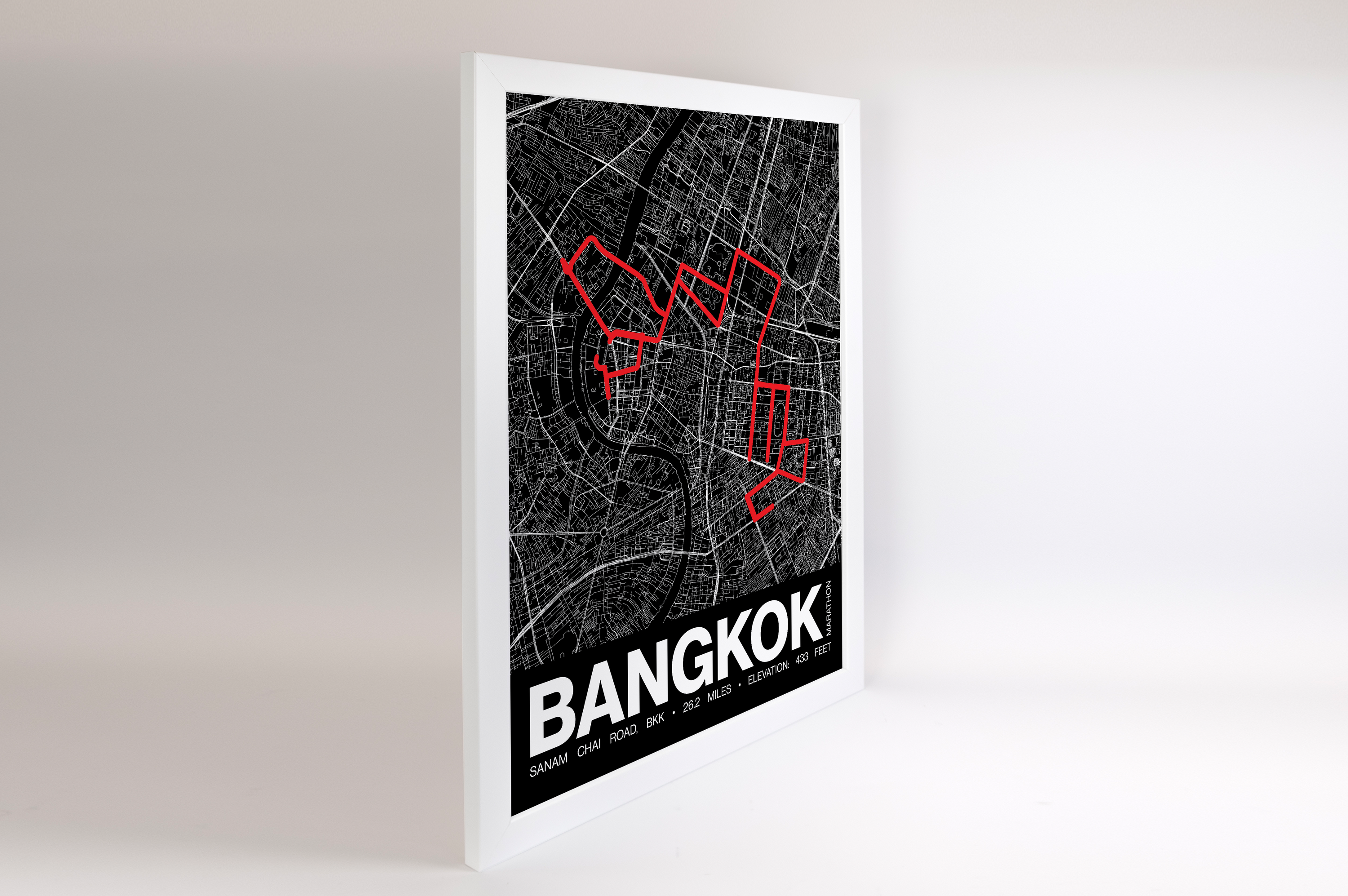 Bangkok Marathon Poster - Grid Style