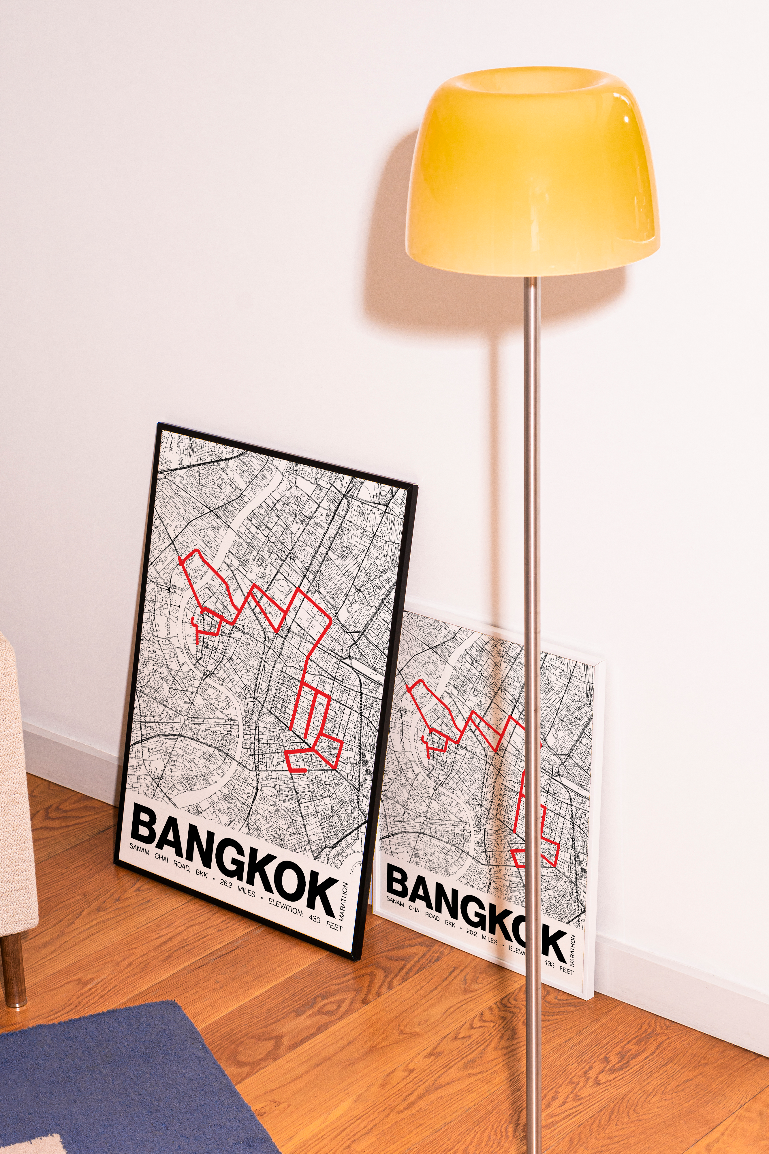 Bangkok Marathon Poster - Grid Style